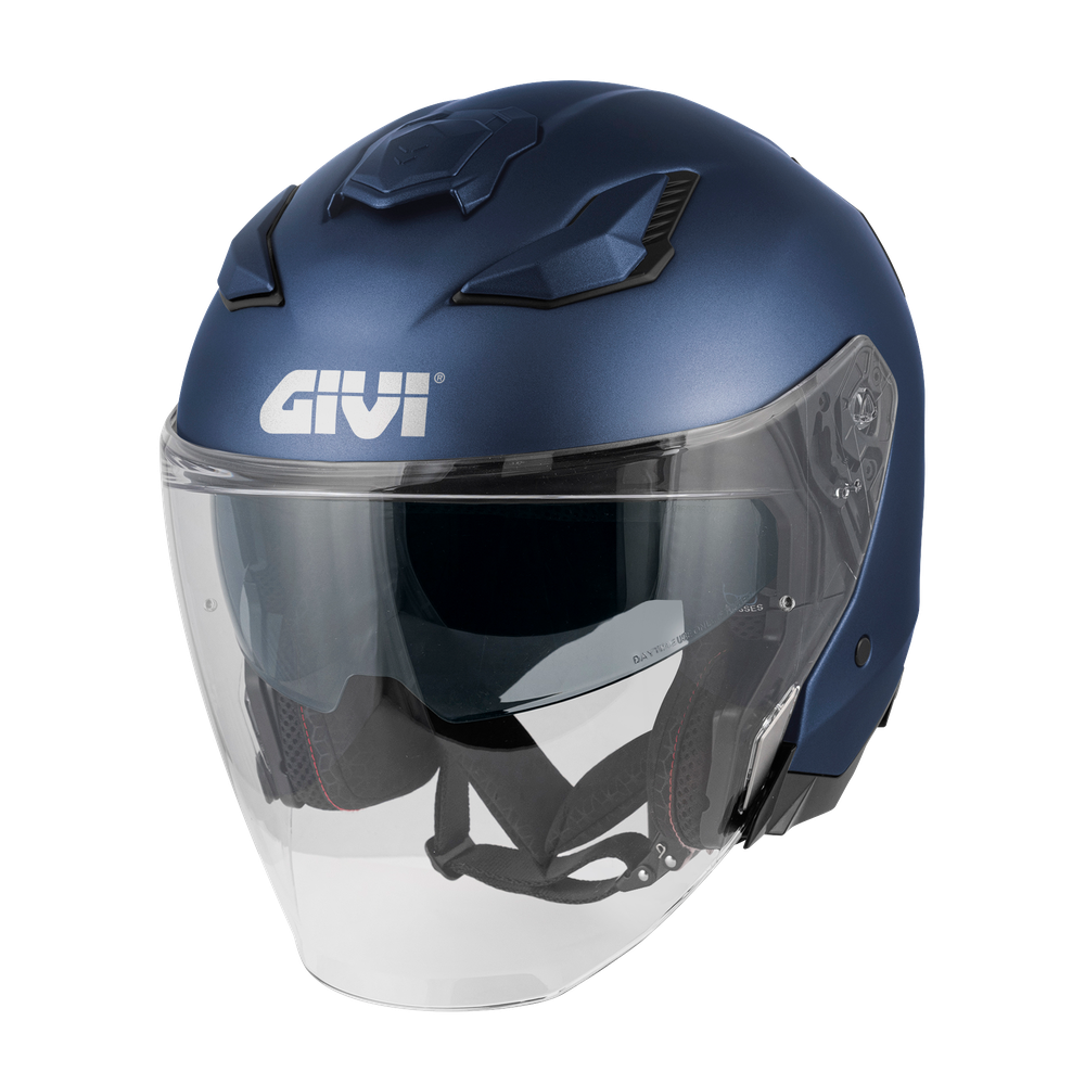 Casco GIVI JET X31 SOLID COLOR (Blu metallo opaco); codice articolo: HX31SB509; immagine still-life trequarti sinistra