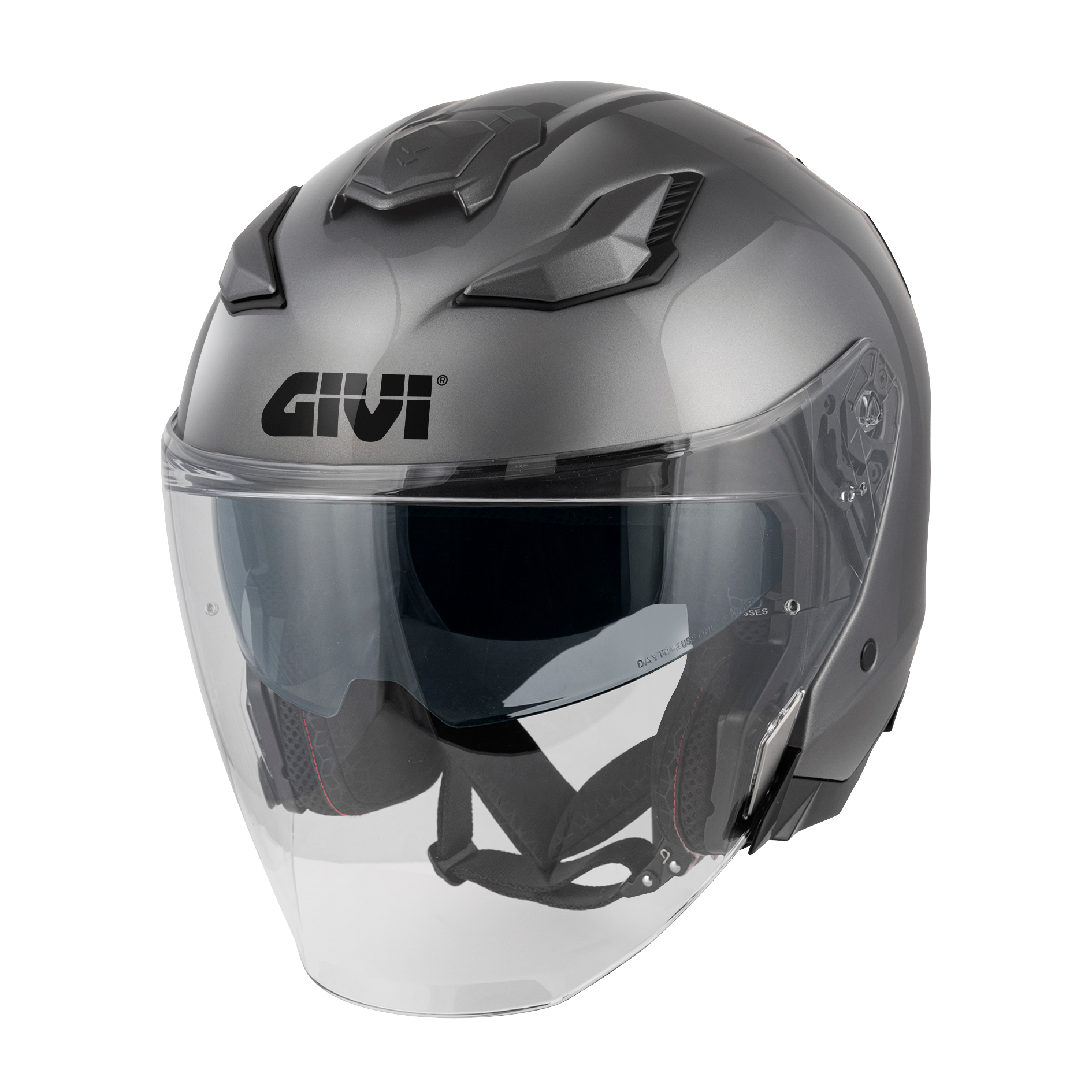 Helmet JET X31 SOLID COLOR (Grey) GIVI article code: HX31SG767; image still-life main left