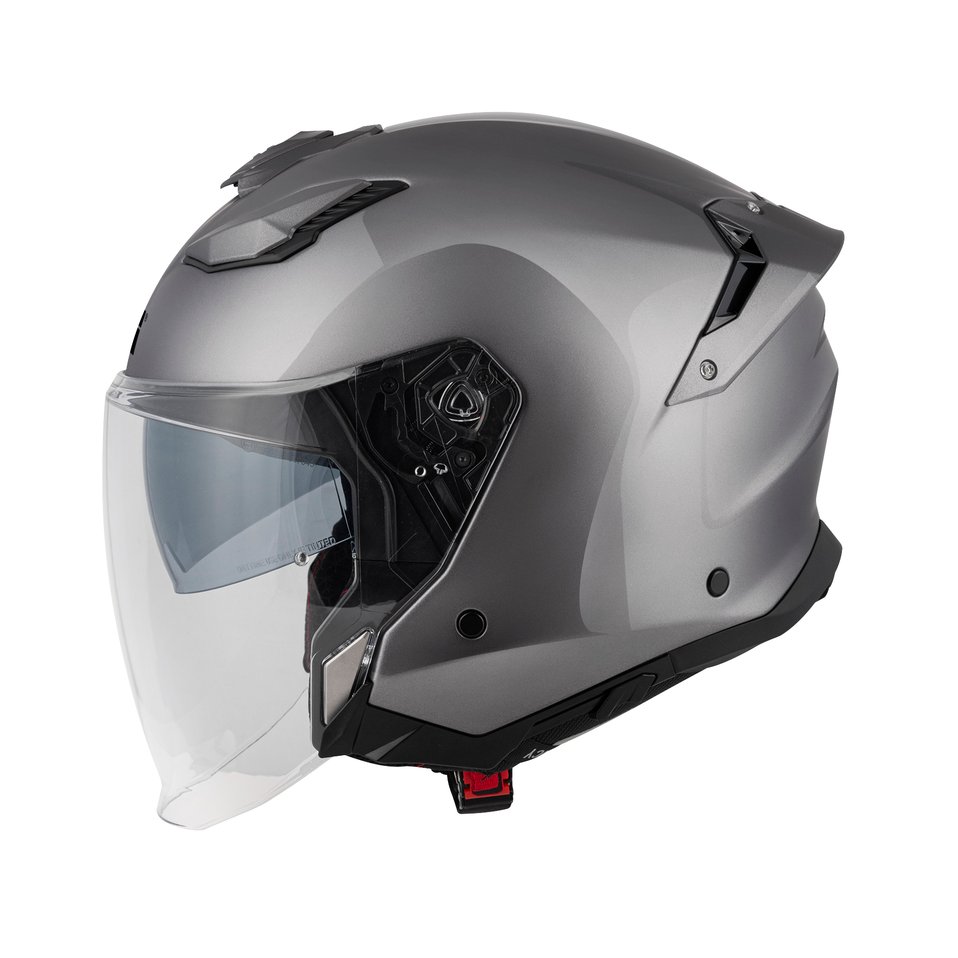 Helmet JET X31 SOLID COLOR (Grey) GIVI article code: HX31SG767; image still-life side left