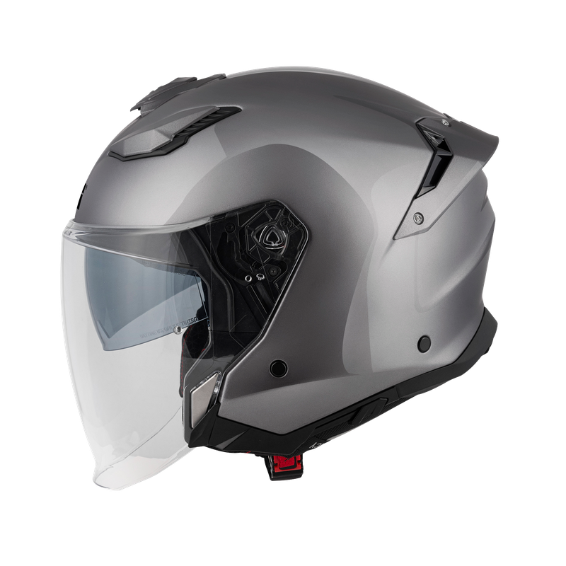 Helmet JET X31 SOLID COLOR (Grey) GIVI article code: HX31SG767; image still-life side left
