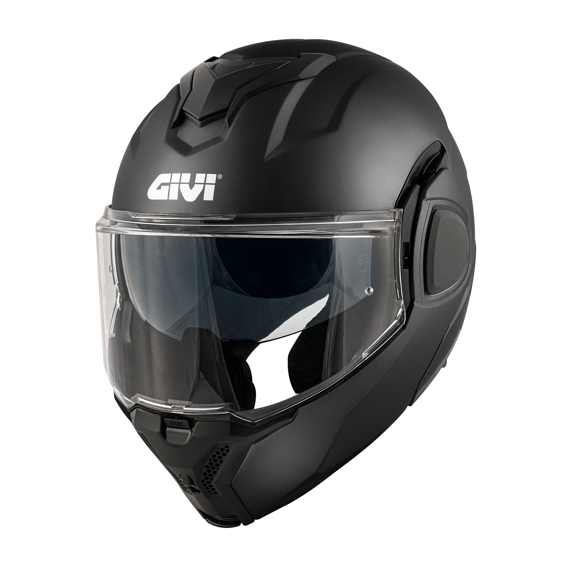 Helmet Flip-Back X36 SOLID COLOR (Matt black) GIVI article code: HX36BN900; image still-life main left