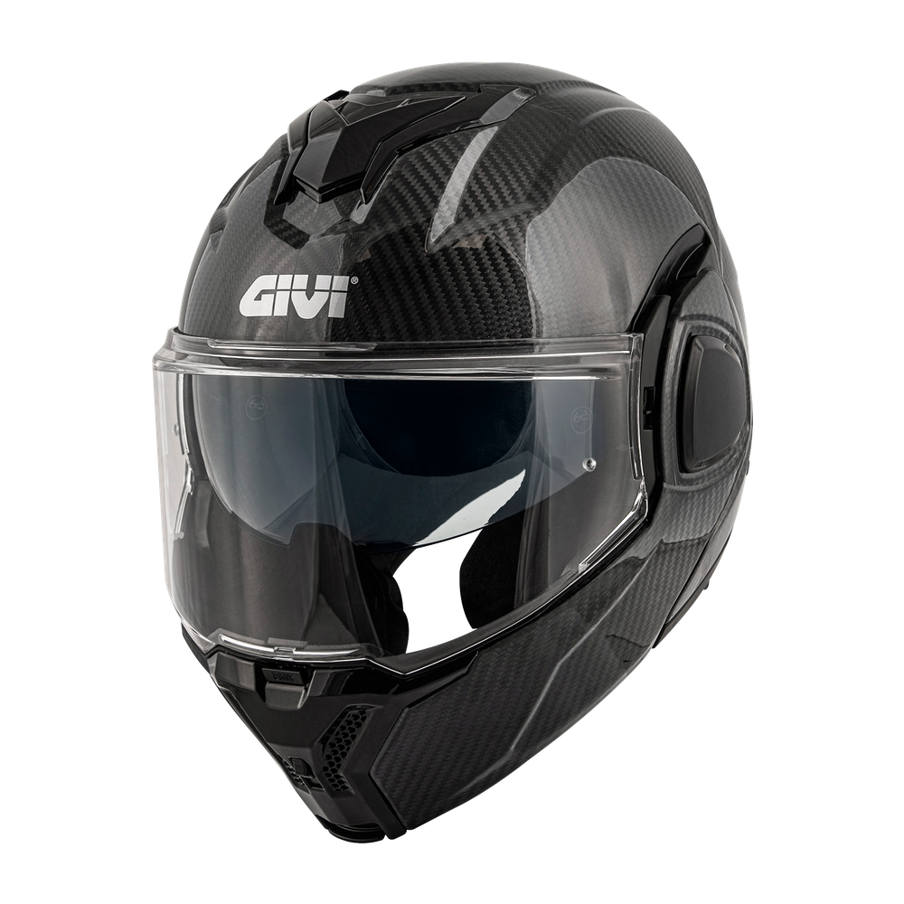 Casco GIVI Flip-Back X36 CARBON SOLID COLOR (Carbonio); codice articolo: HX36CCRSD; immagine still-life trequarti sinistra