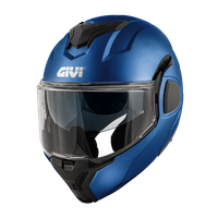 Casco GIVI Flip-Back X36 FIBER (Blu metallo opaco); codice articolo: HX36SB509; immagine still-life trequarti sinistra