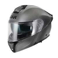Casco GIVI FLIP-UP X50 FIBER SOLID COLOR (Titanio opaco); codice articolo: HX50BG768; immagine still-life trequarti sinistra