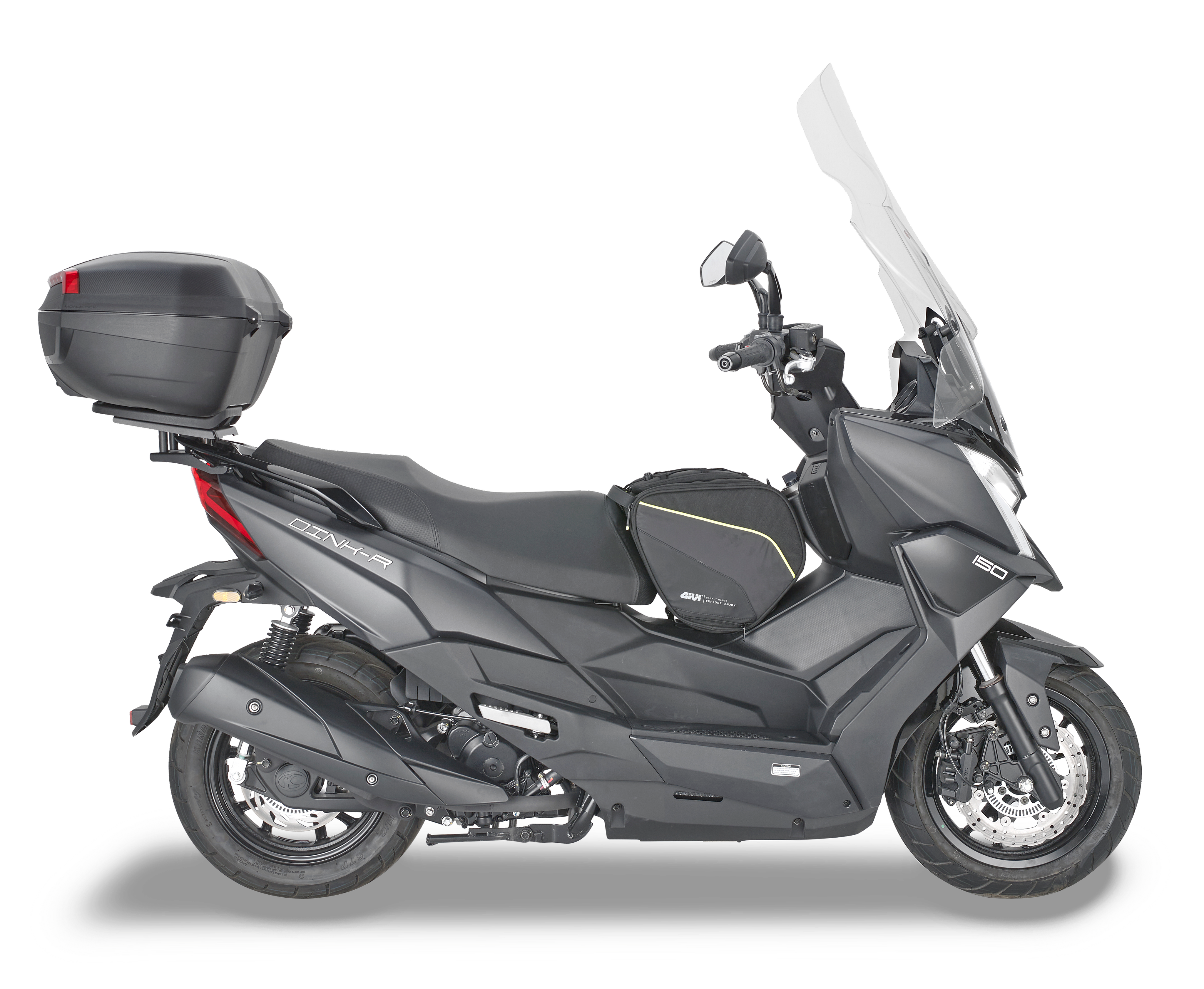 Allestimento GIVI su Kymco Dink R 150 Tunnel (23) lato