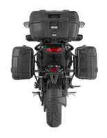 PLO2171MK Portavaligie laterale specifico PL ONE-FIT configurato per valigie laterali MONOKEY®, montato su Yamaha Tracer 9 (25), vista retro