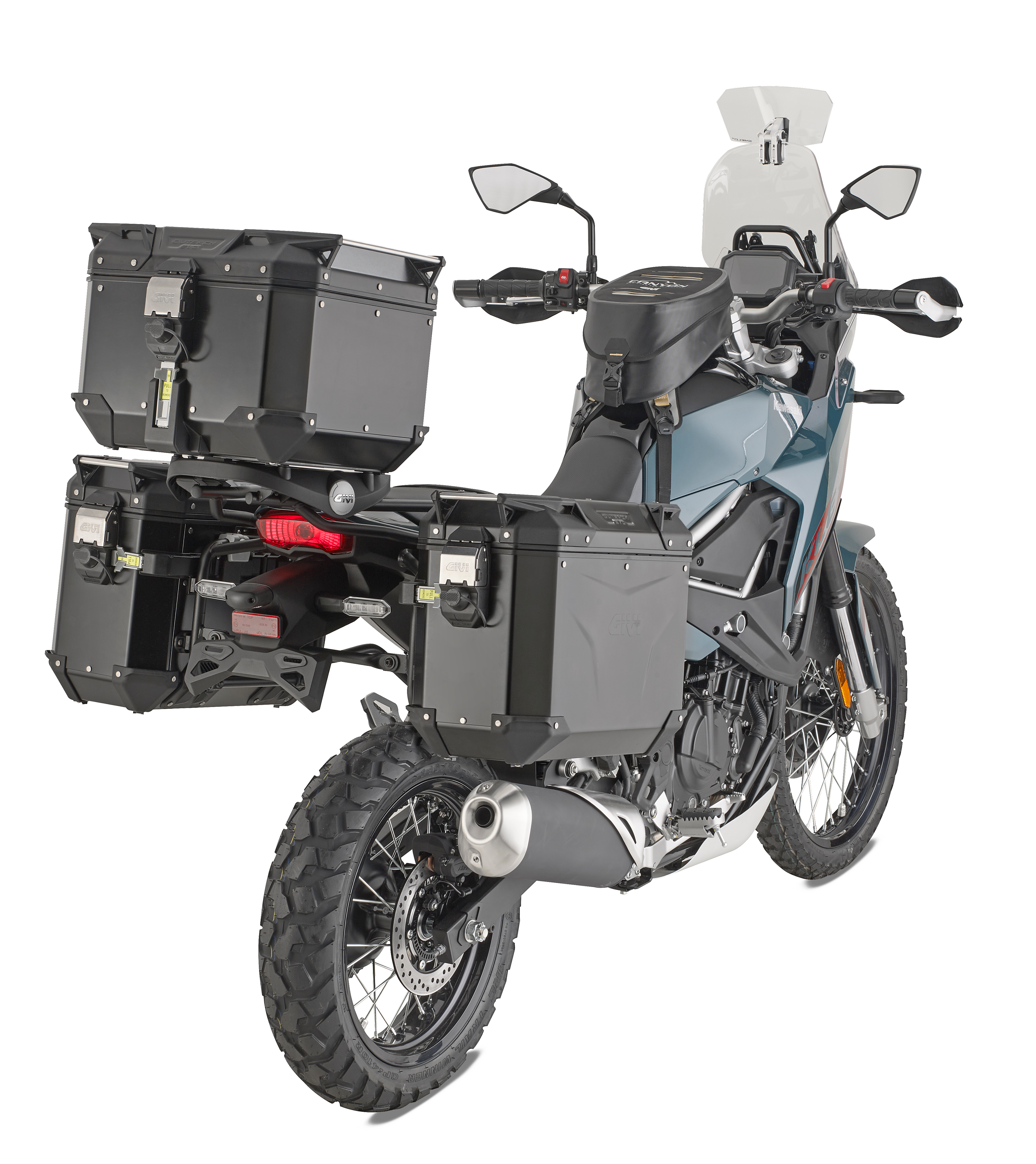 PLO4139MK telaio telaio Monokey CAM-SIDE montato su Kawasaki KLE 500 (26)
