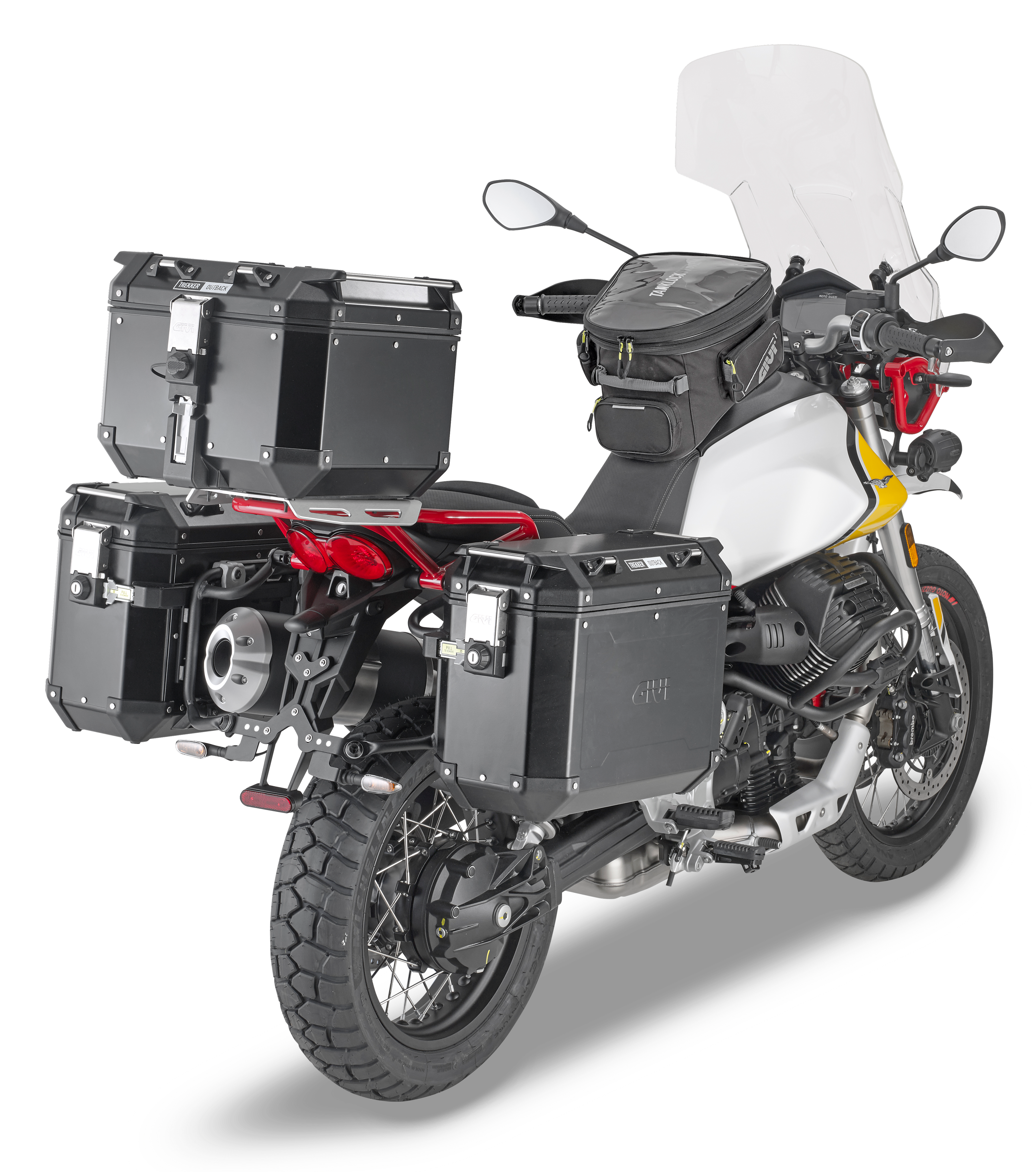 Attacco Laterale GIVI PLOR8203CAM montata su Moto Guzzi V85 TT (19)