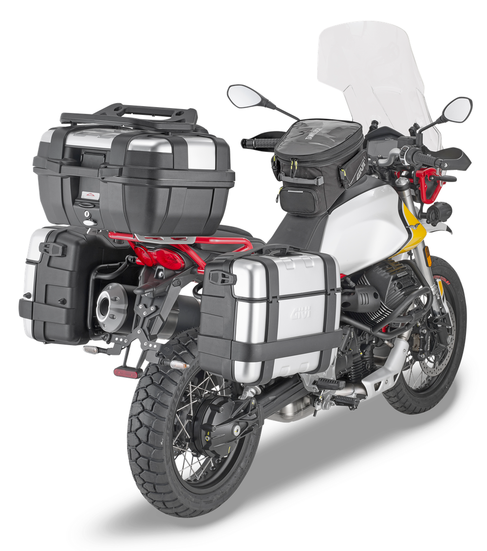 Attacco Laterale GIVI PLOR8203MK montata su Moto Guzzi V85 TT (19)