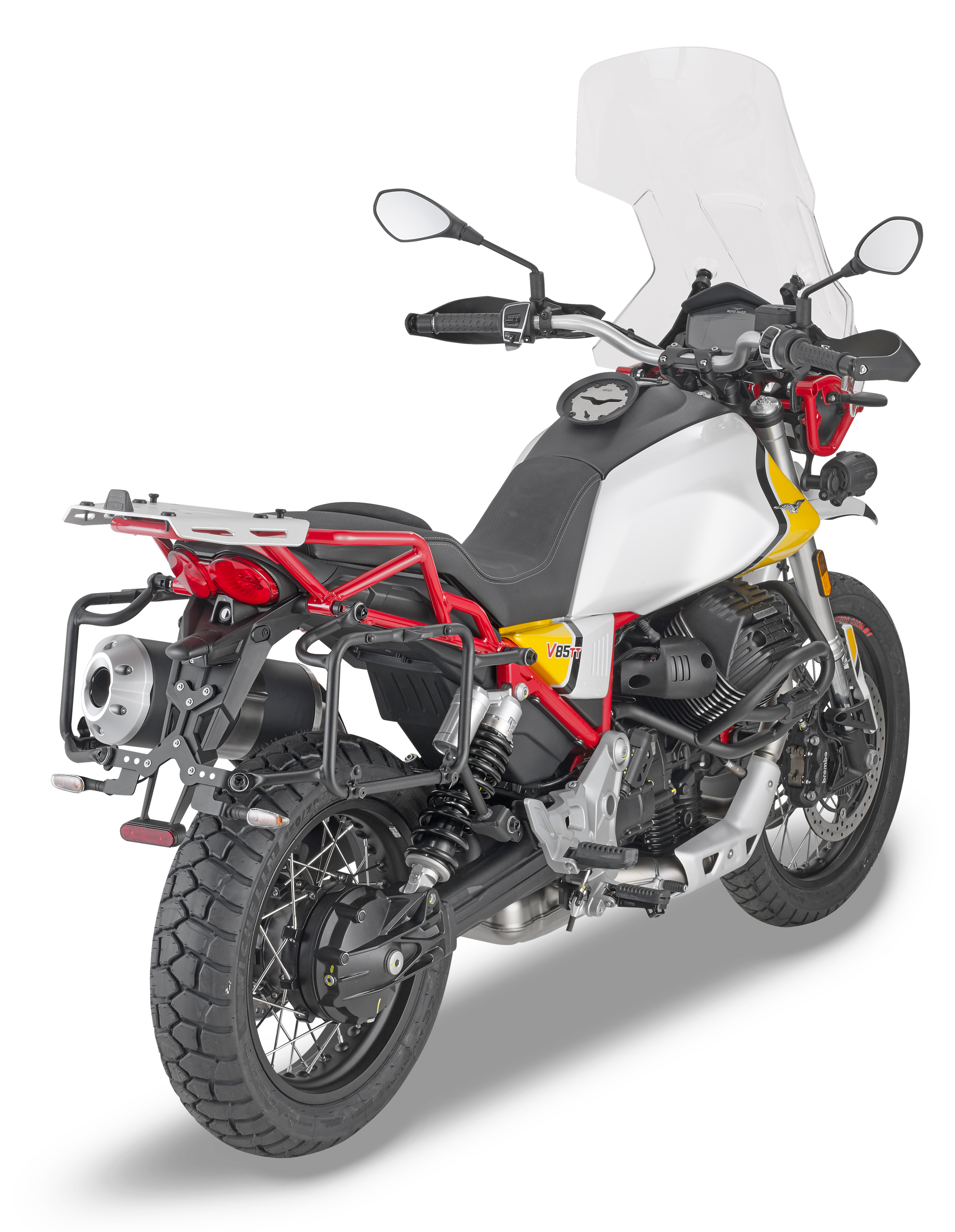 Attacco Laterale GIVI PLOR8203MK montata su Moto Guzzi V85 TT (19)