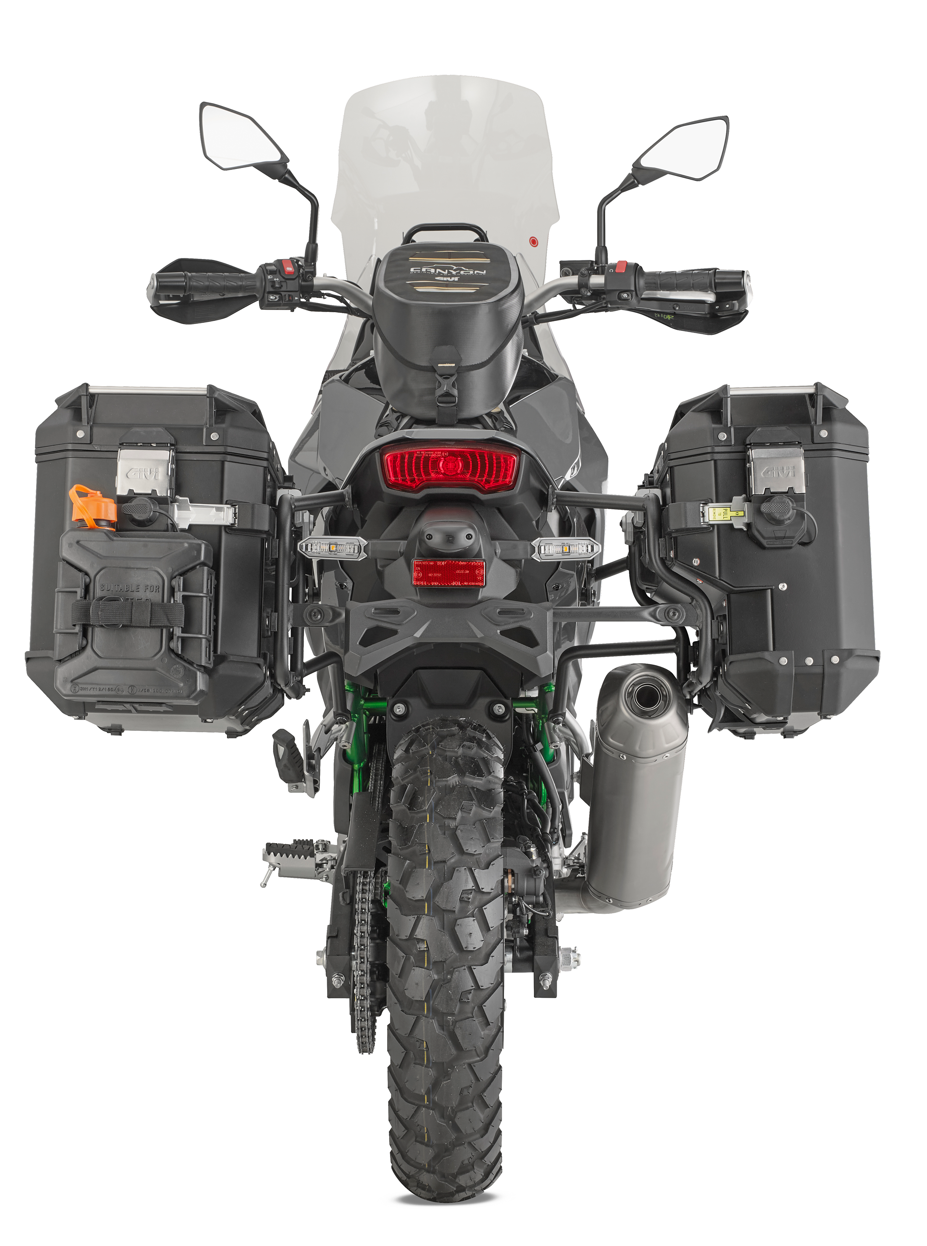 PLOS4139CAM telaio scantonato Monokey CAM-SIDE montato su Kawasaki KLE 500 (26)