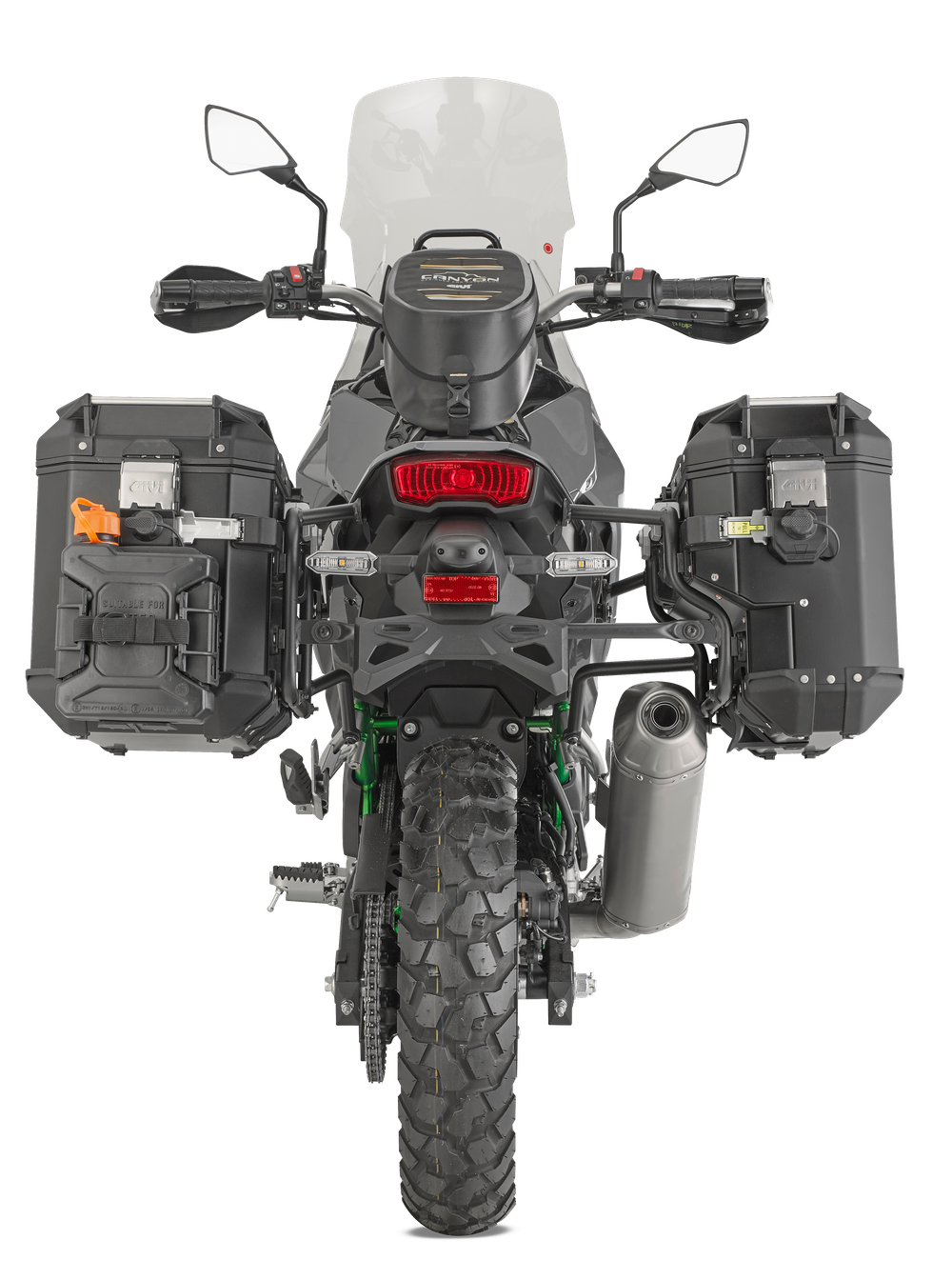 PLOS4139CAM telaio scantonato Monokey CAM-SIDE montato su Kawasaki KLE 500 (26)
