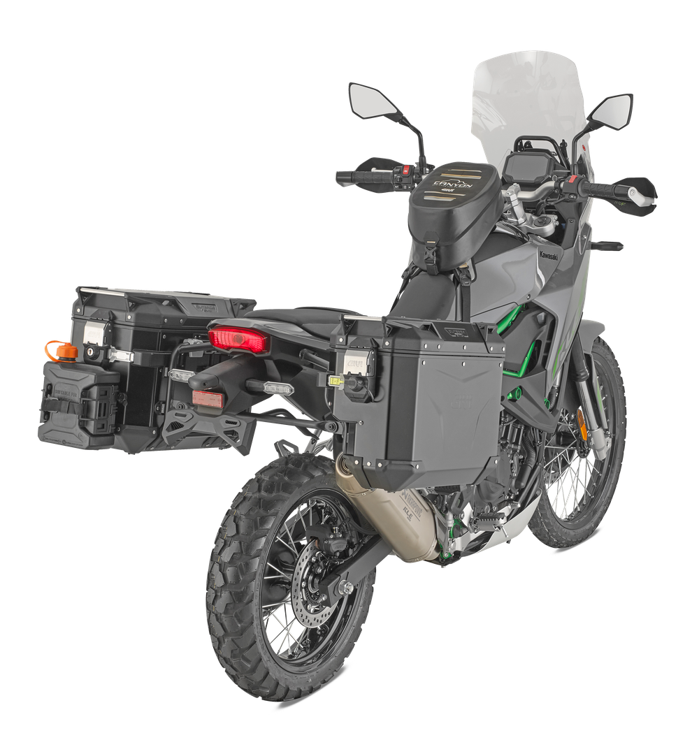PLOS4139CAM telaio scantonato Monokey CAM-SIDE montato su Kawasaki KLE 500 (26)