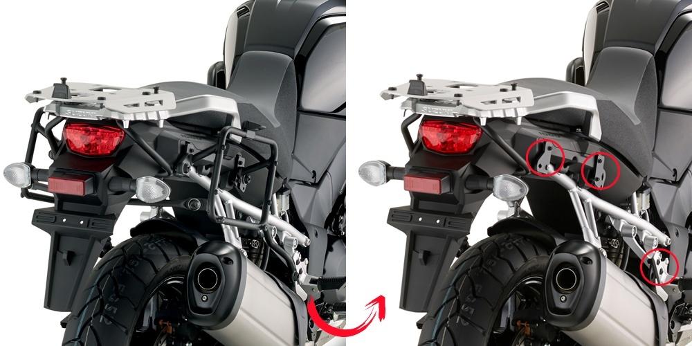 Attacco Laterale GIVI PLR3105 montata su Suzuki DL 1000 V-Strom (14)