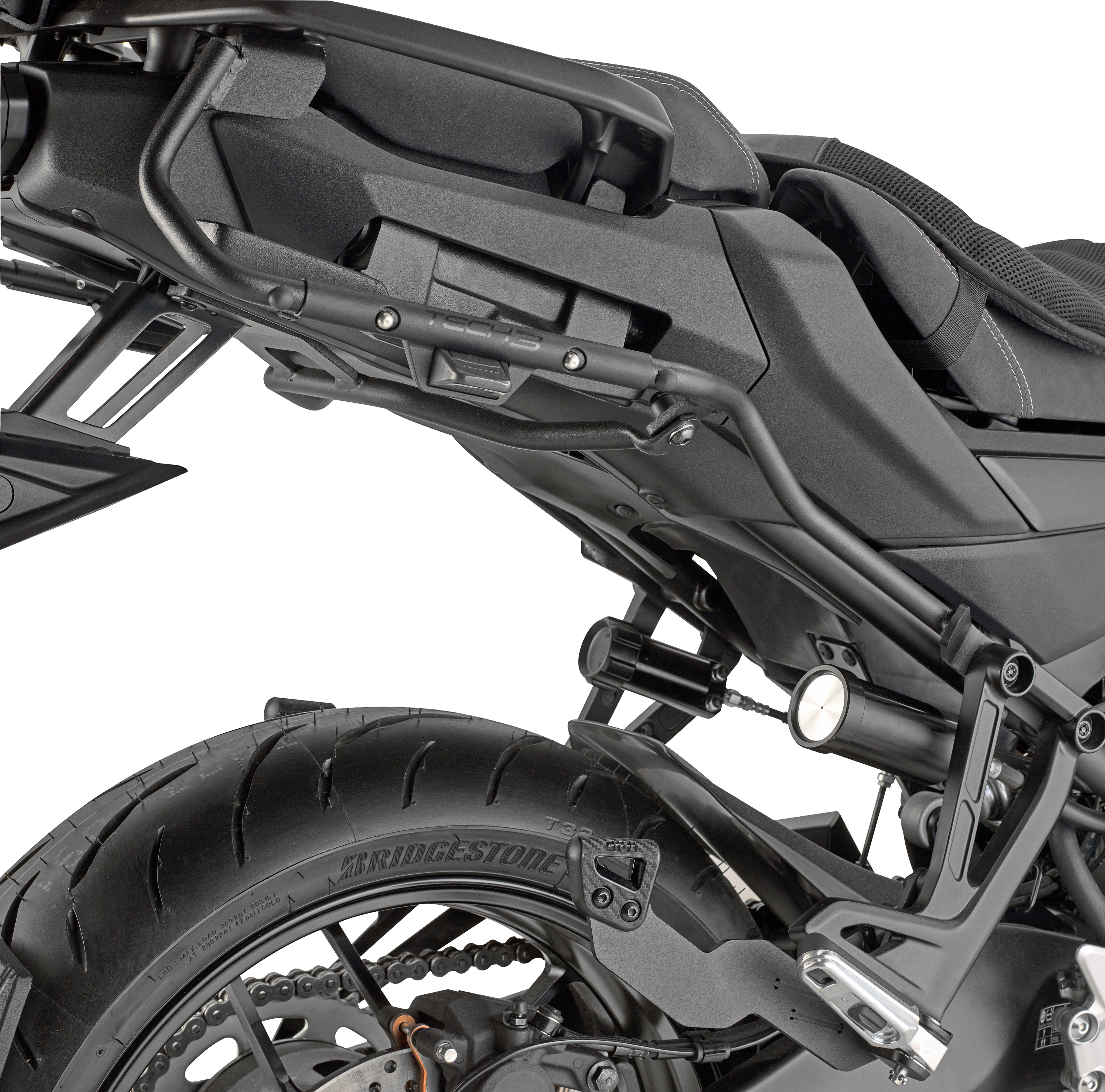PX2171 dettaglio del portavaligie specifico TECH3 montato su YAMAHA TRACER 9 GT (25)