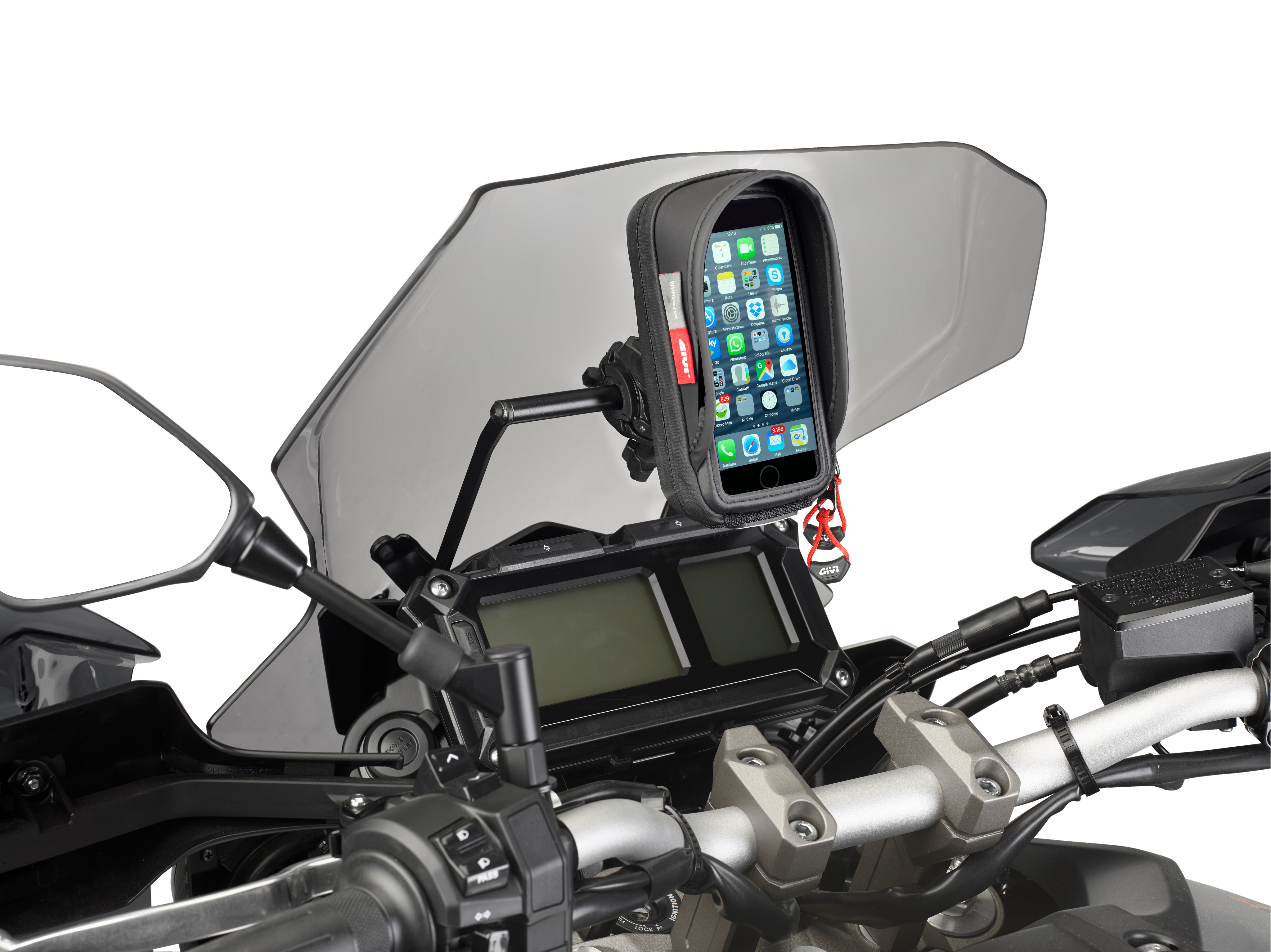 Porta Smartphone GIVI S956B montato con FB2122 su Yamaha MT-09 Tracer (15)
