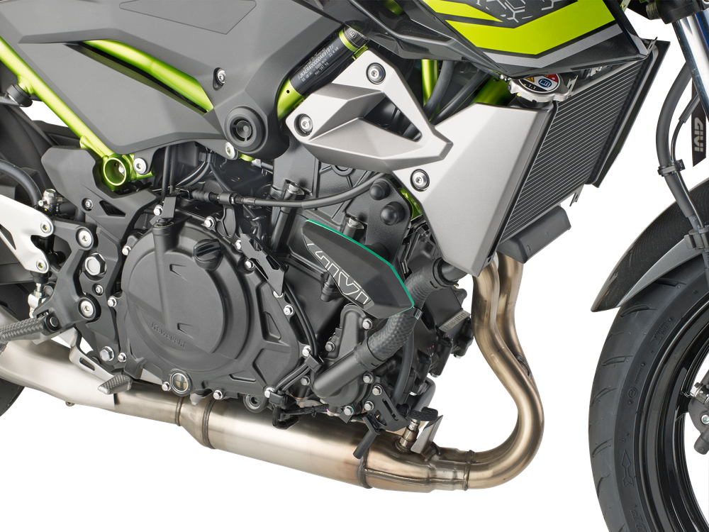 Slider GIVI SLD01GR montato con SLD4129KIT su Kawasaki Z 400 (19)