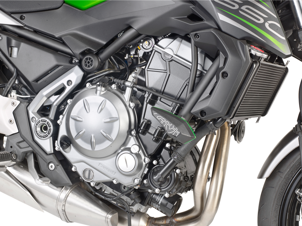 Kit Slider GIVI SLD4117KIT montato con SLD01GR su Kawasaki Z 650 (17)