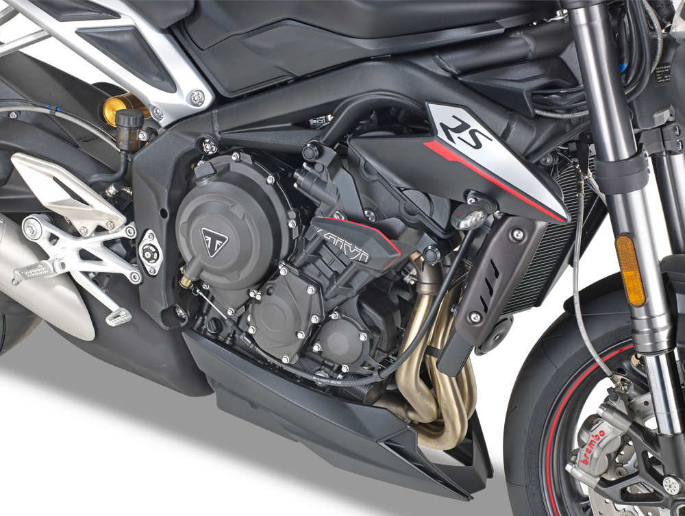 Kit Slider GIVI SLD6412KIT montato con SLD01RE su Triumph Street Triple 765 (17)