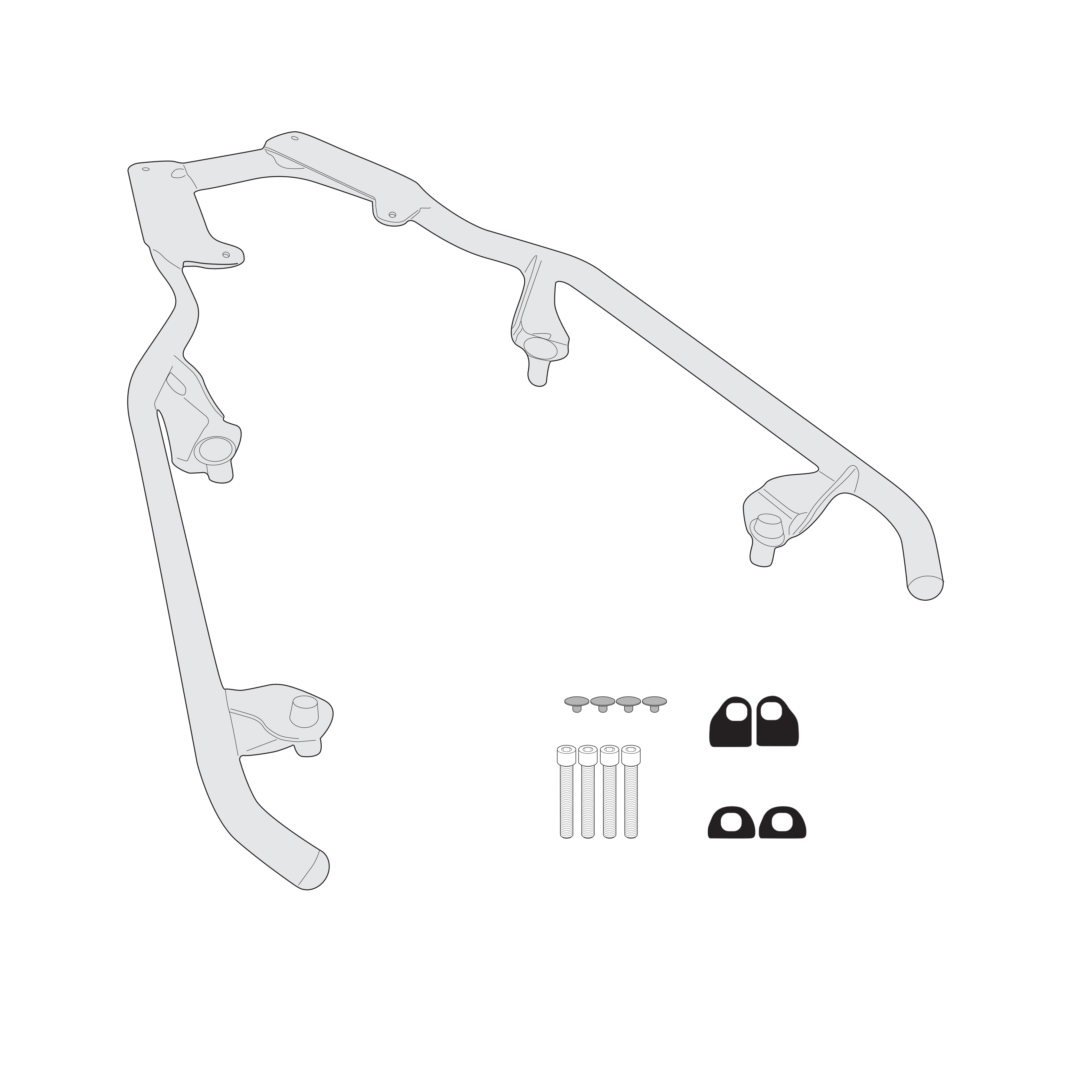 Supporto per valigie centrali GIVI SR6110