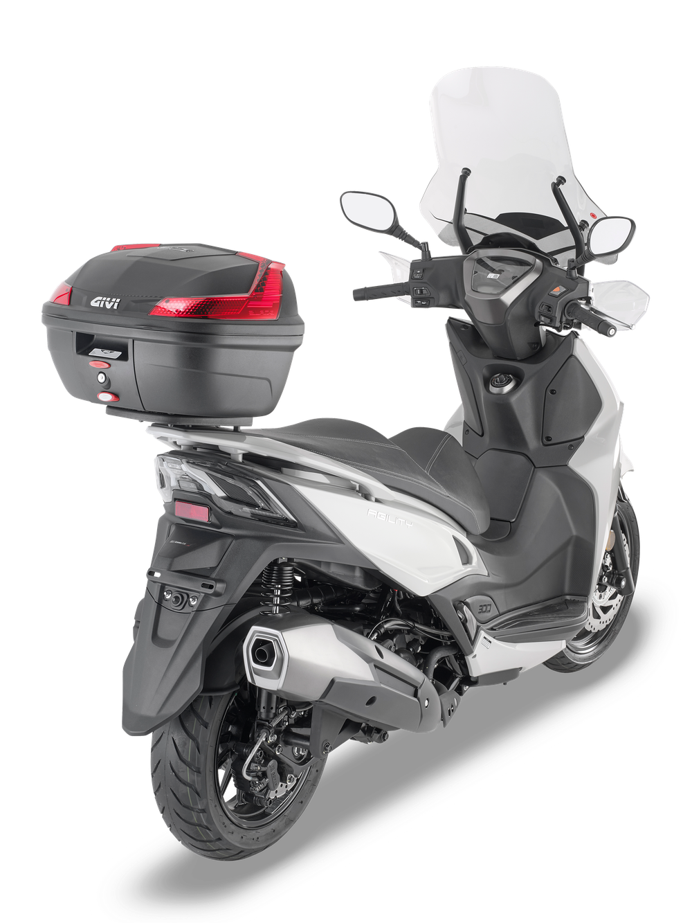 Attacco GIVI SR6114 montato con B37N su Kymco Agility 300 R16 (19)