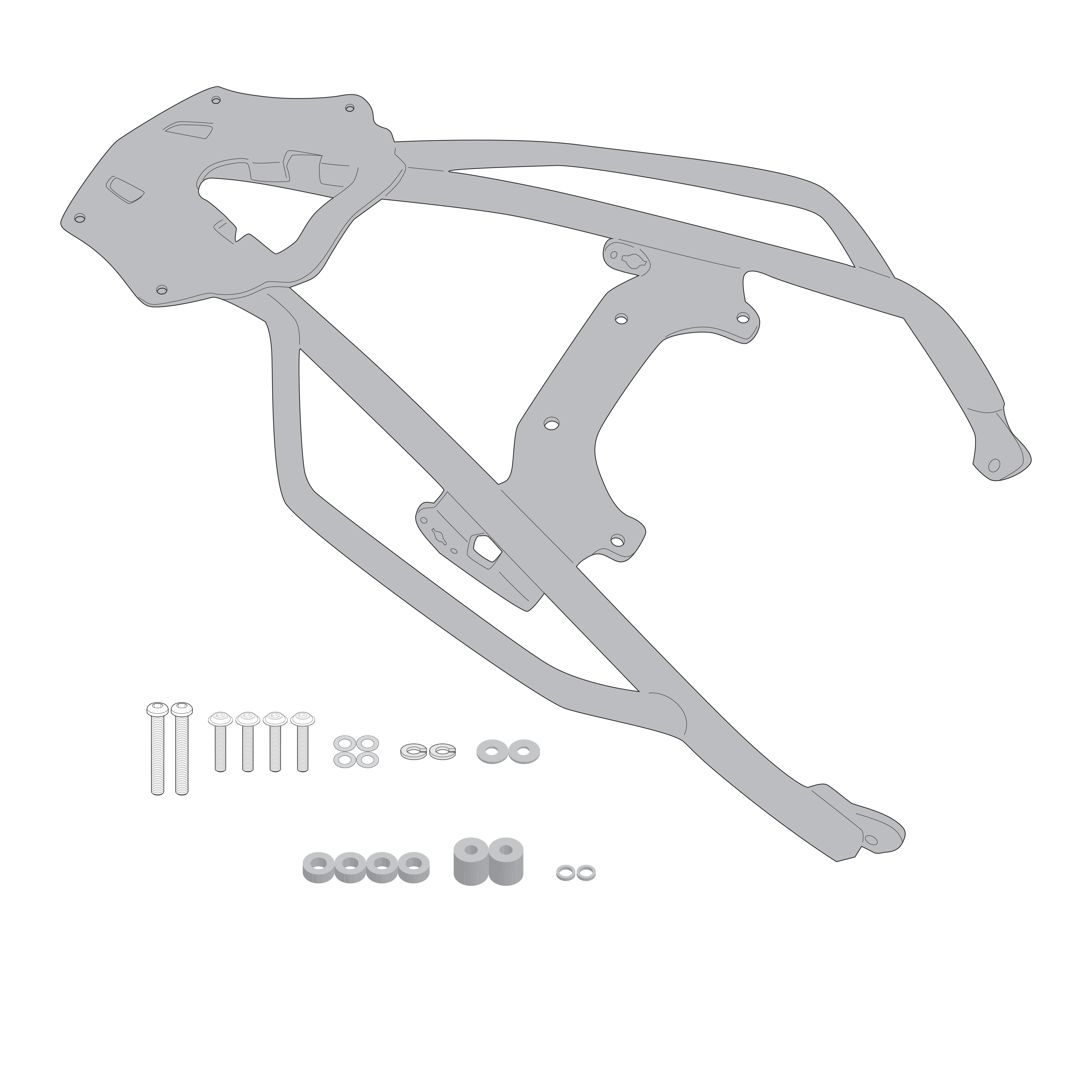 Supporto per valigie centrali GIVI SR8207