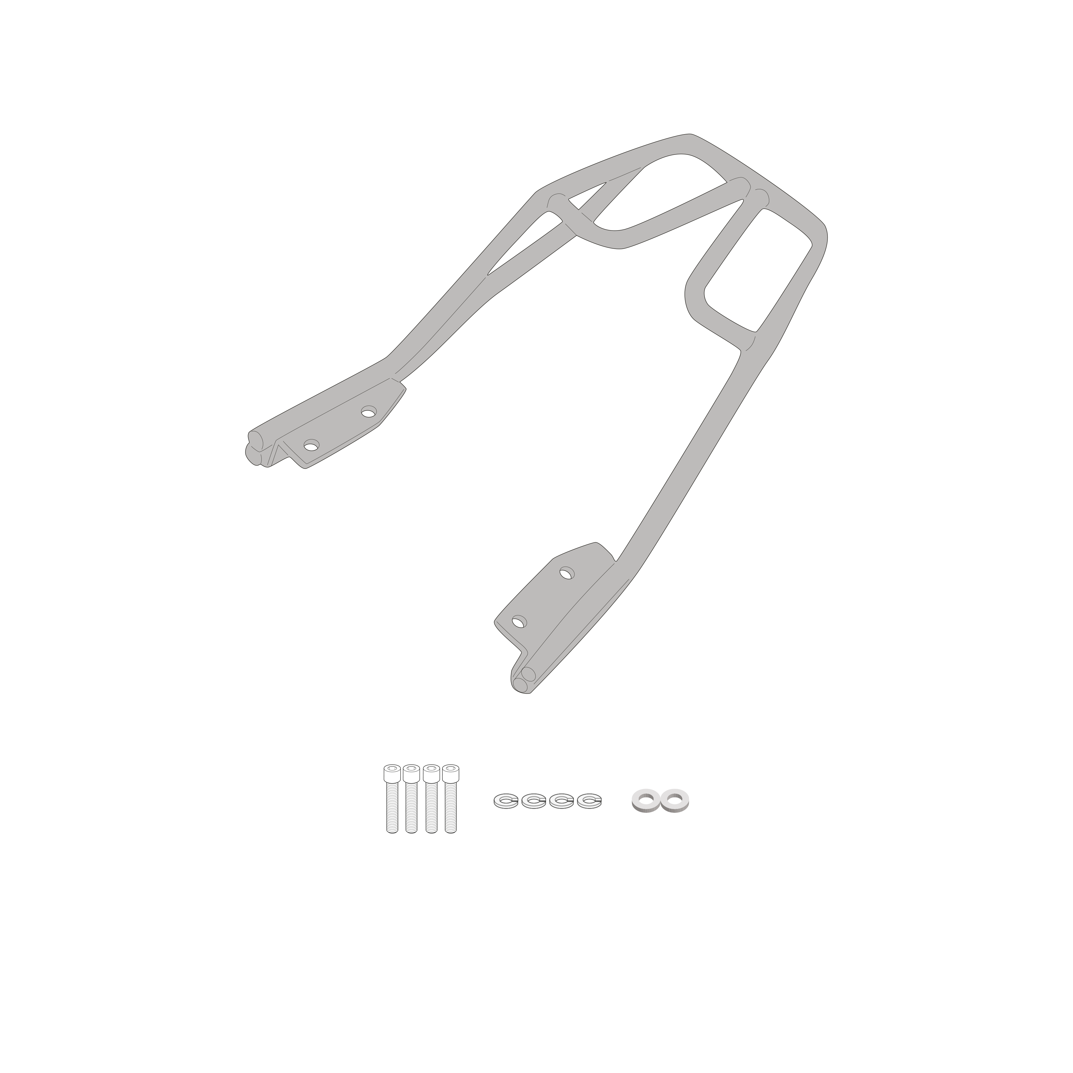 Supporto per valigie centrali GIVI SR9051
