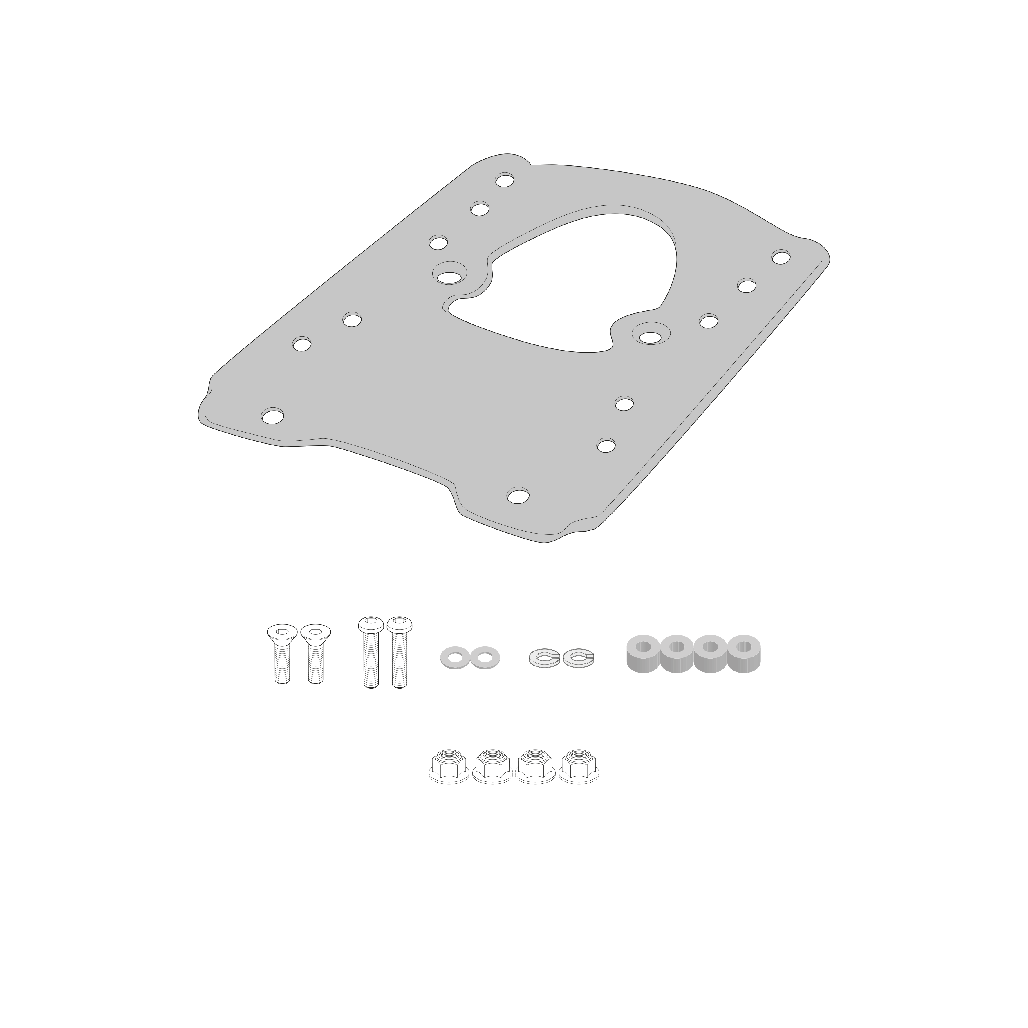 Supporto per valigie centrali GIVI SR9228