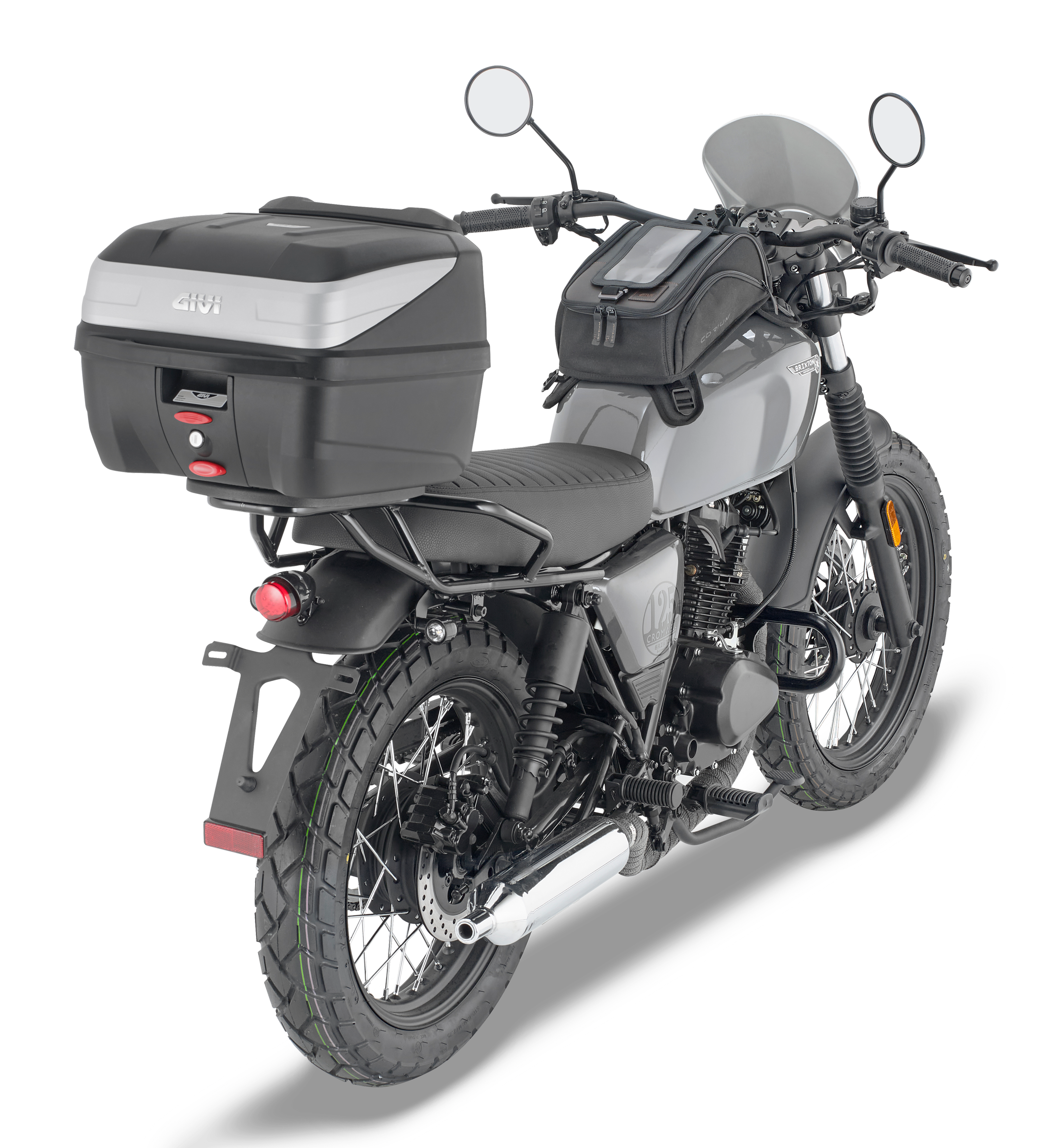 Attacco GIVI SR9610 montato con B32 su Brixton Cromwell 125 (22)