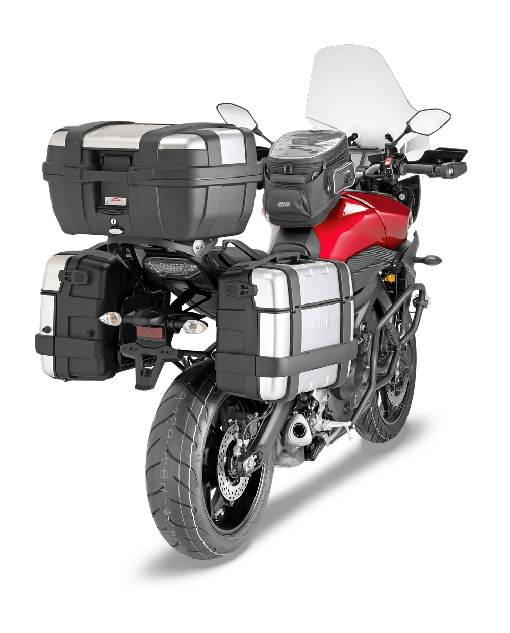 Valigie Laterali GIVI TRK montato con PLR2122 su Yamaha MT-09 Tracer (15)