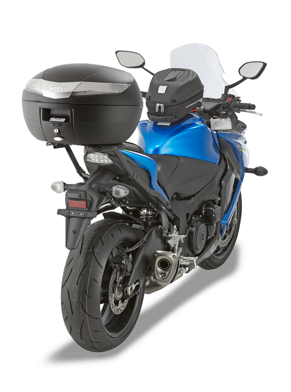 Bauletto GIVI V40NT montato con 3110FZ su Suzuki GSX S1000 (15)