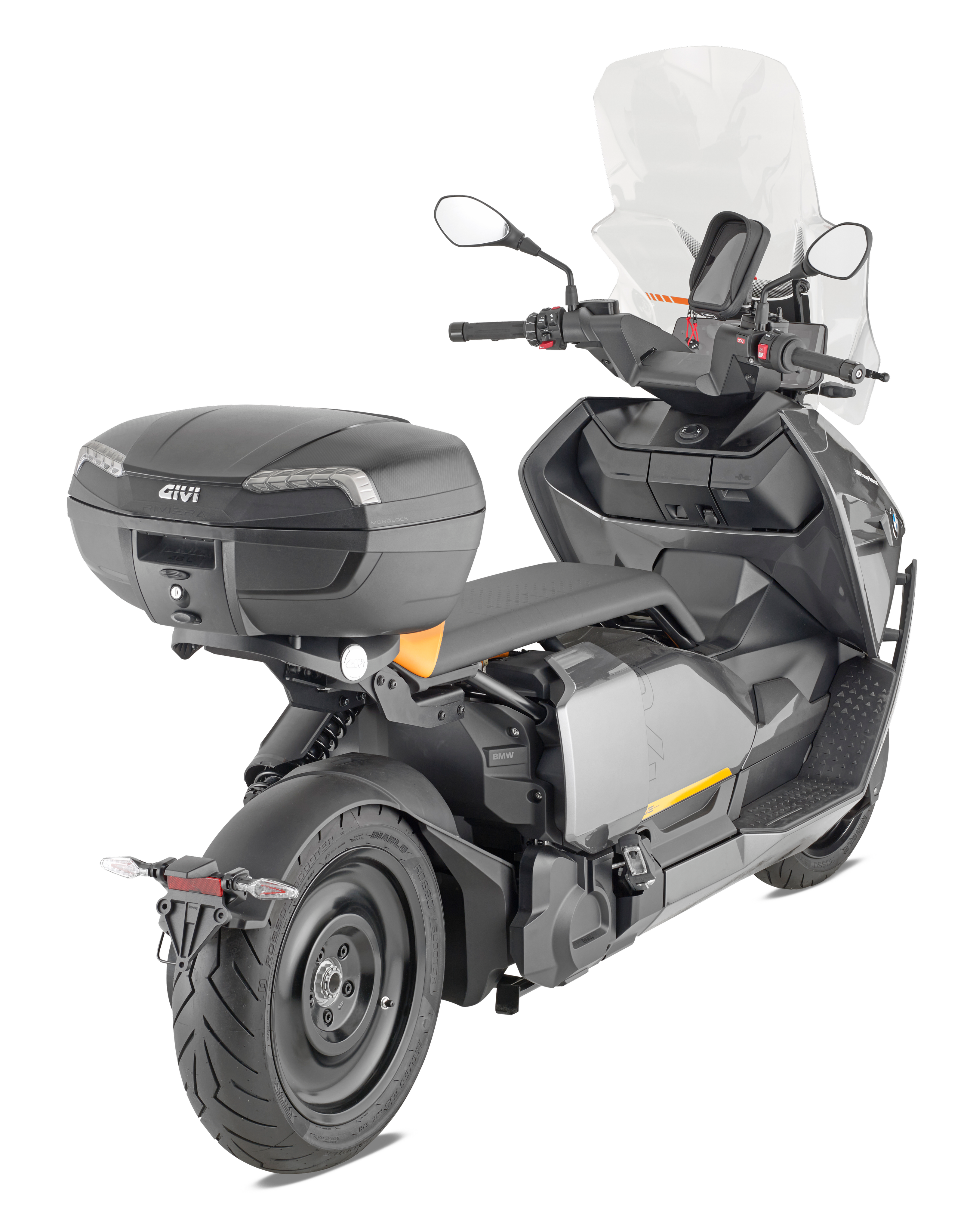 Bauletto GIVI V45NT montato con SR5142 su Bmw CE 04 (22)