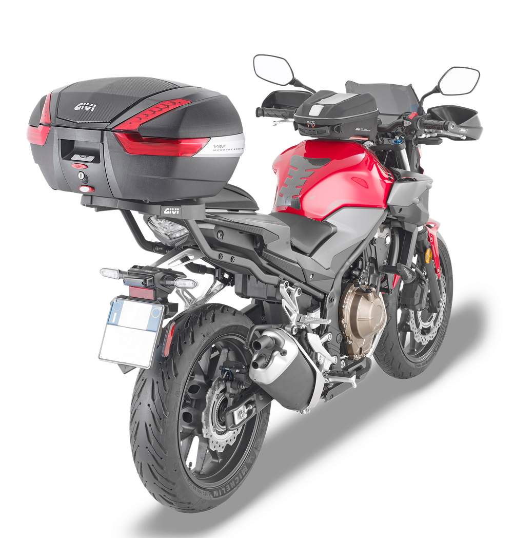 Bauletto GIVI V47 montato con 1176FZ su Honda CB 500 F (19)