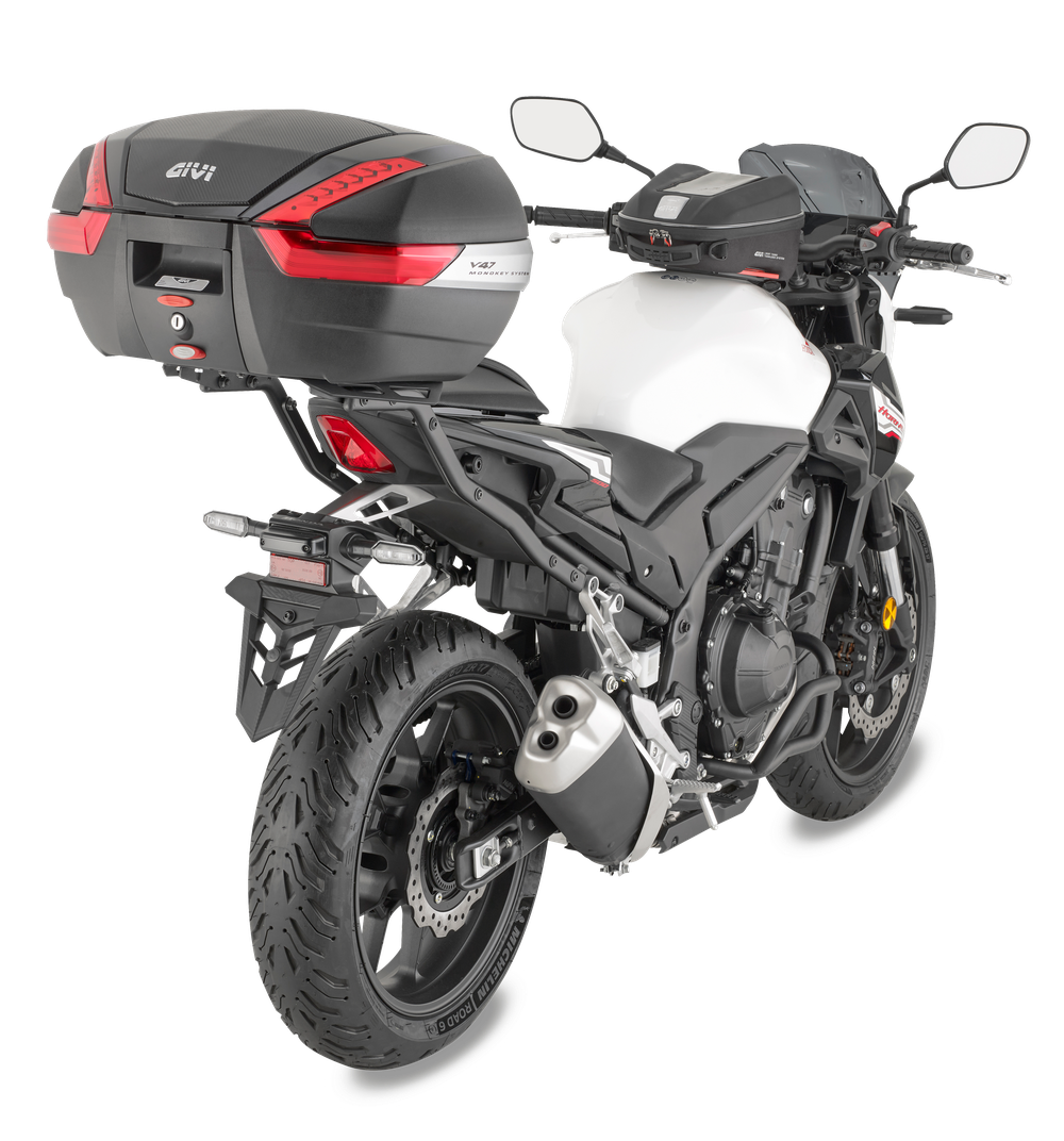Bauletto GIVI V47NN montato con SR1206 su Honda CB 500 Hornet (24)