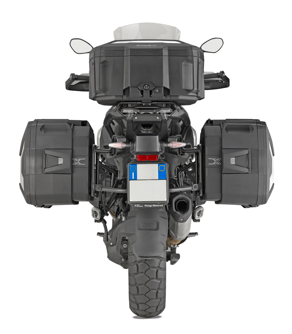 XP01AAA tris di valigie espandibili montate su BMW R 1300 GS (24) - modalità 27 L.