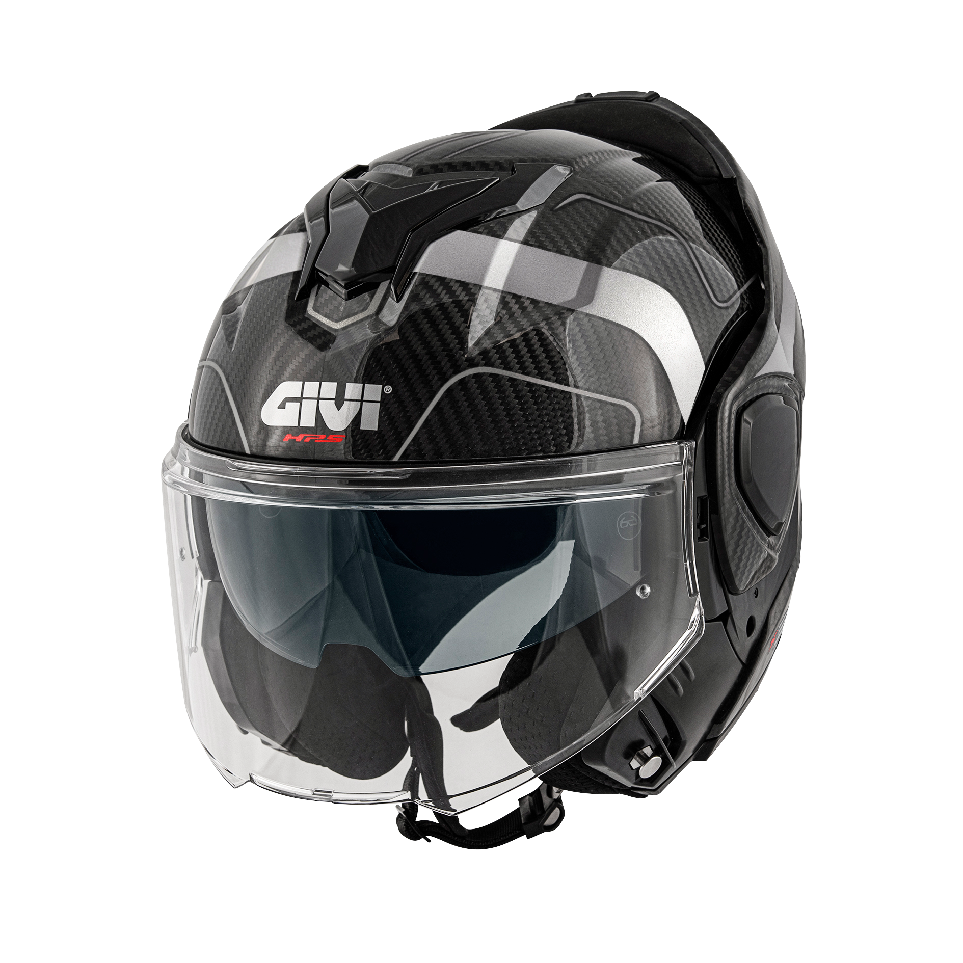 Casco GIVI Flip-Back X36 CARBON trequarti aperto - HX36DCRSV