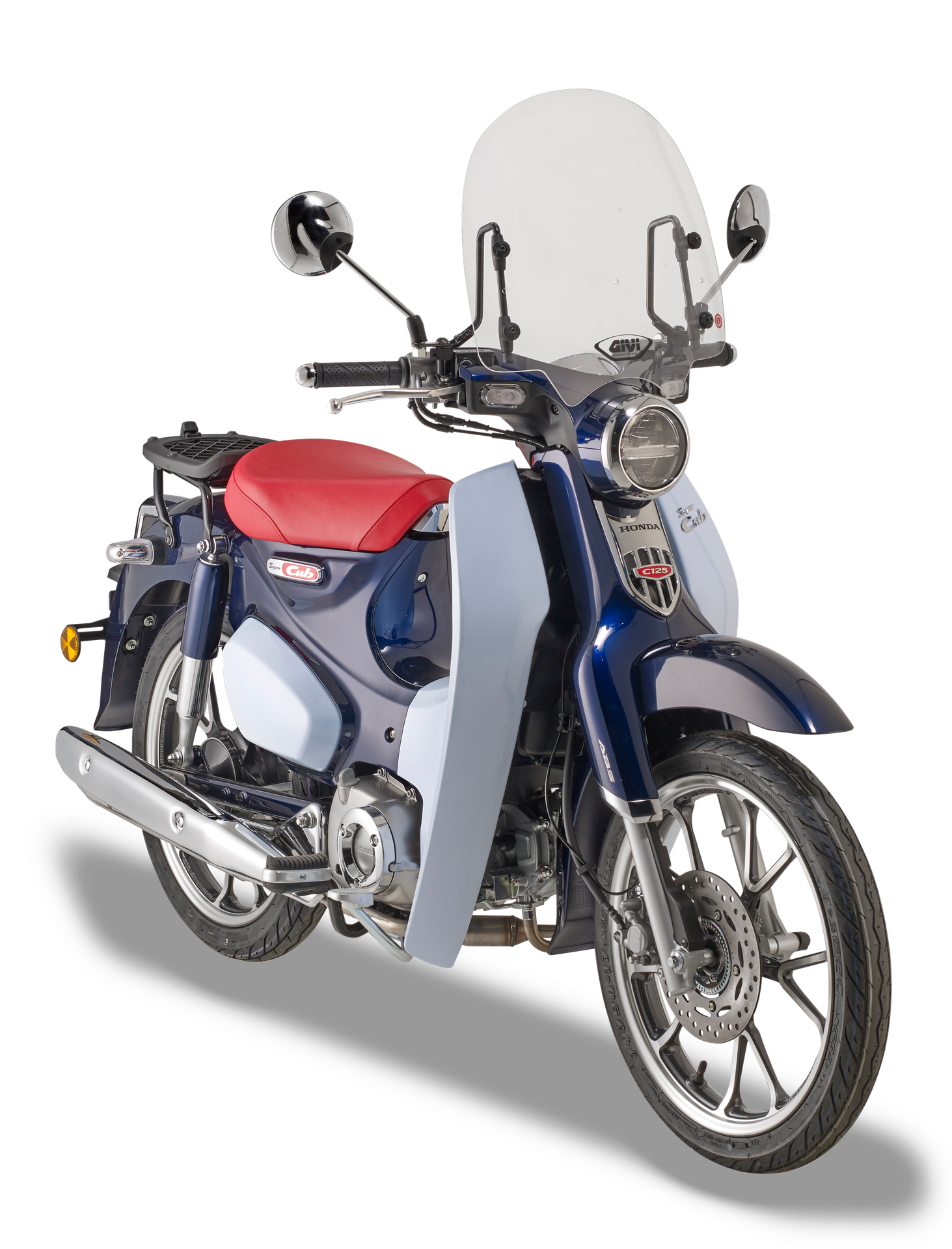 1168A screen GIVI mounted with A1168A on Honda Super Cub C125 (18)