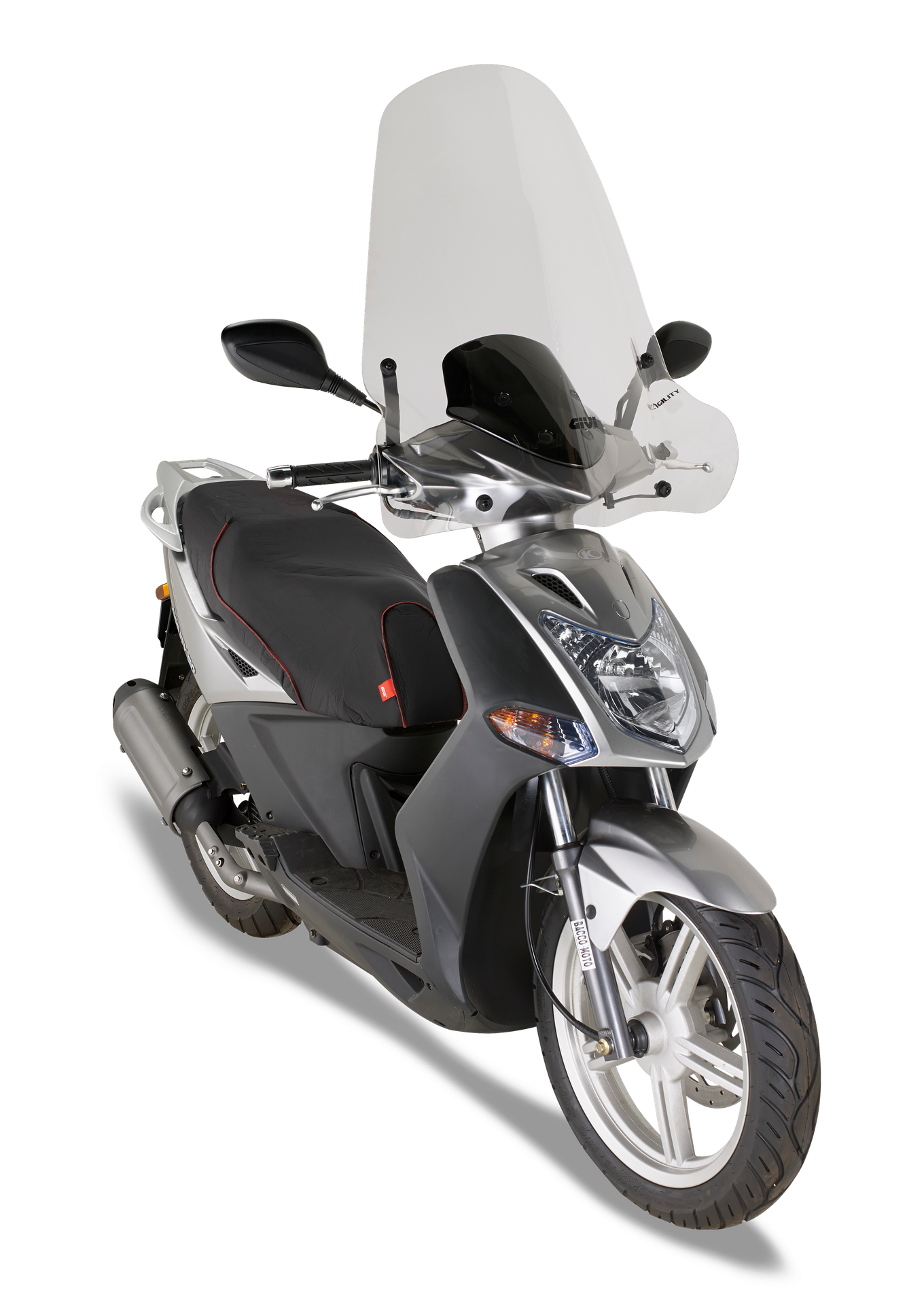 441A screen GIVI mounted with A440A on Kymco Agility 50 R16 (08)