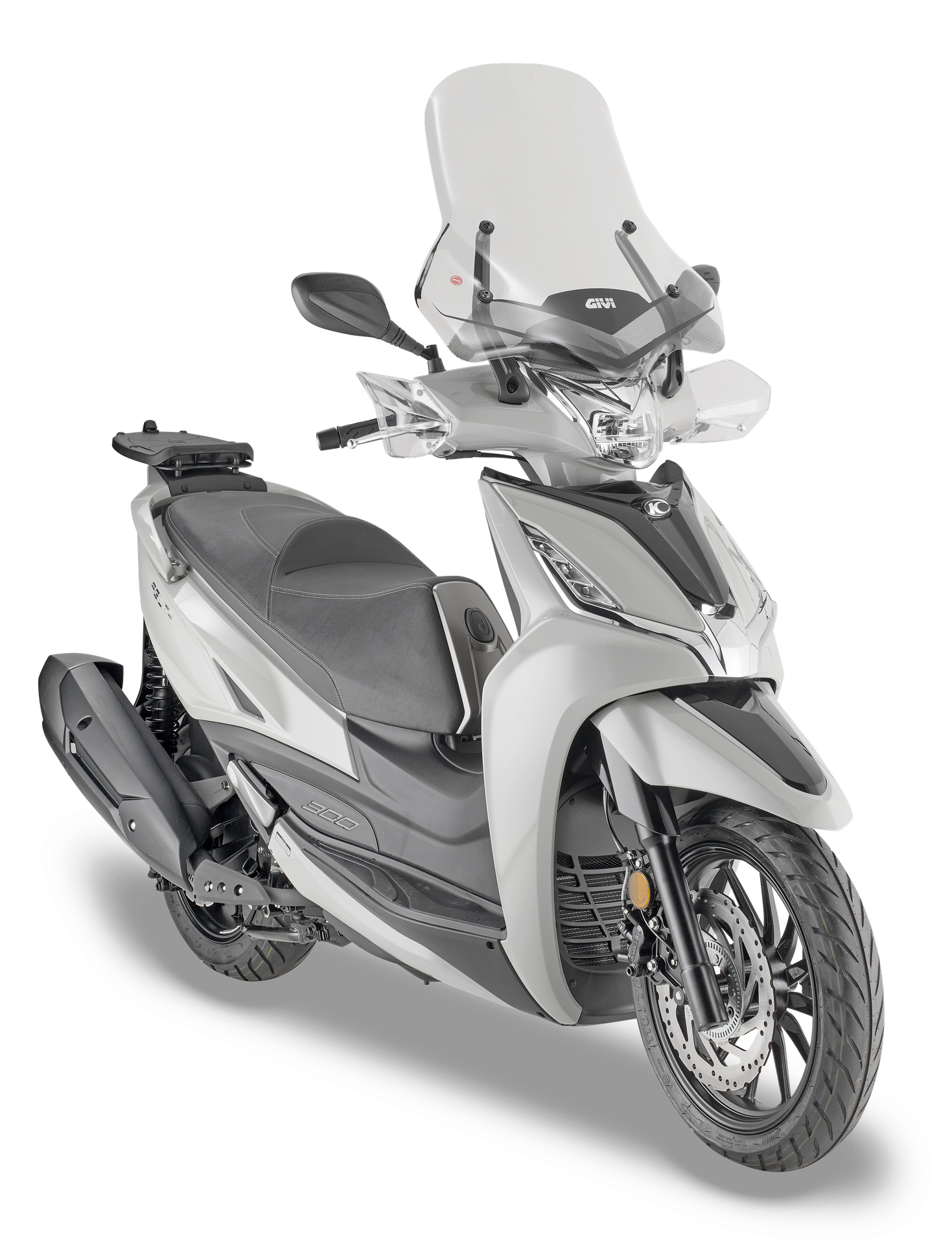 6114DT screen GIVI mounted with D6114KIT on Kymco Agility 300 R16 (19)