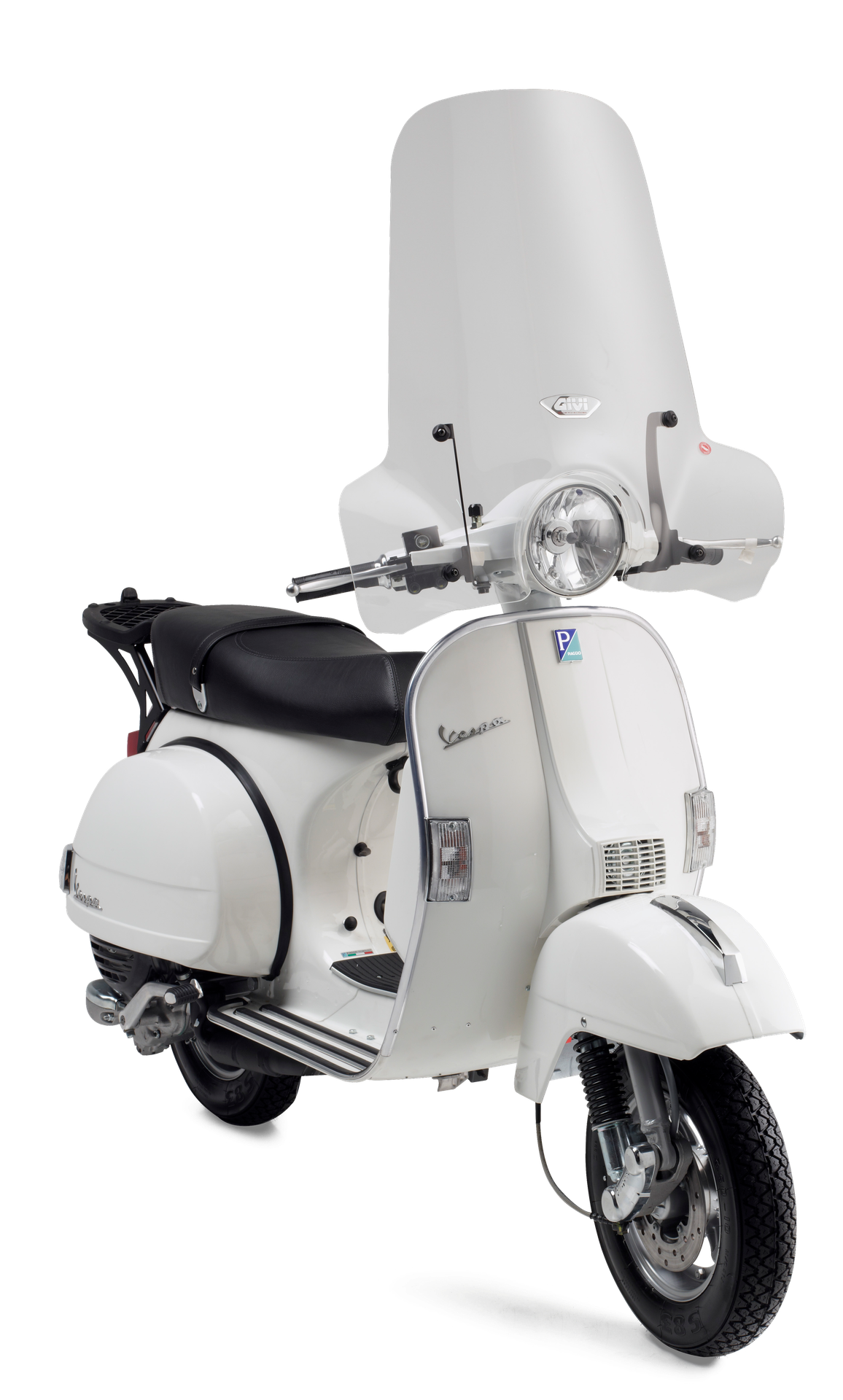 642A screen GIVI mounted with A5603A on Piaggio Vespa PX 150 (11)