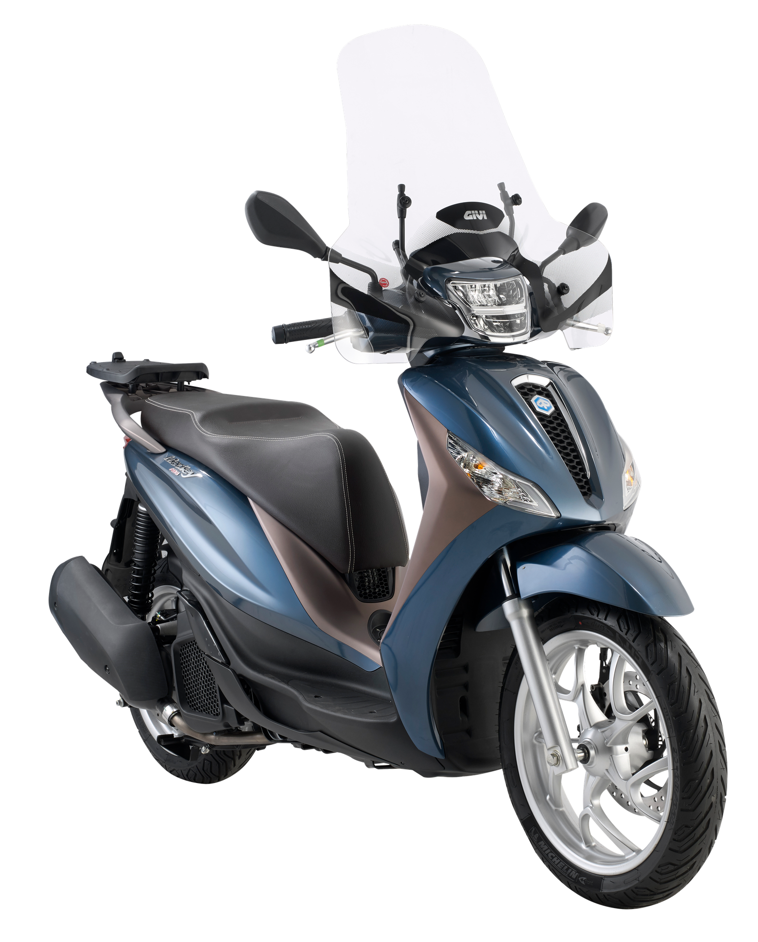 7057A screen GIVI mounted with A5615A on Piaggio Medley S 125 i-get (20)