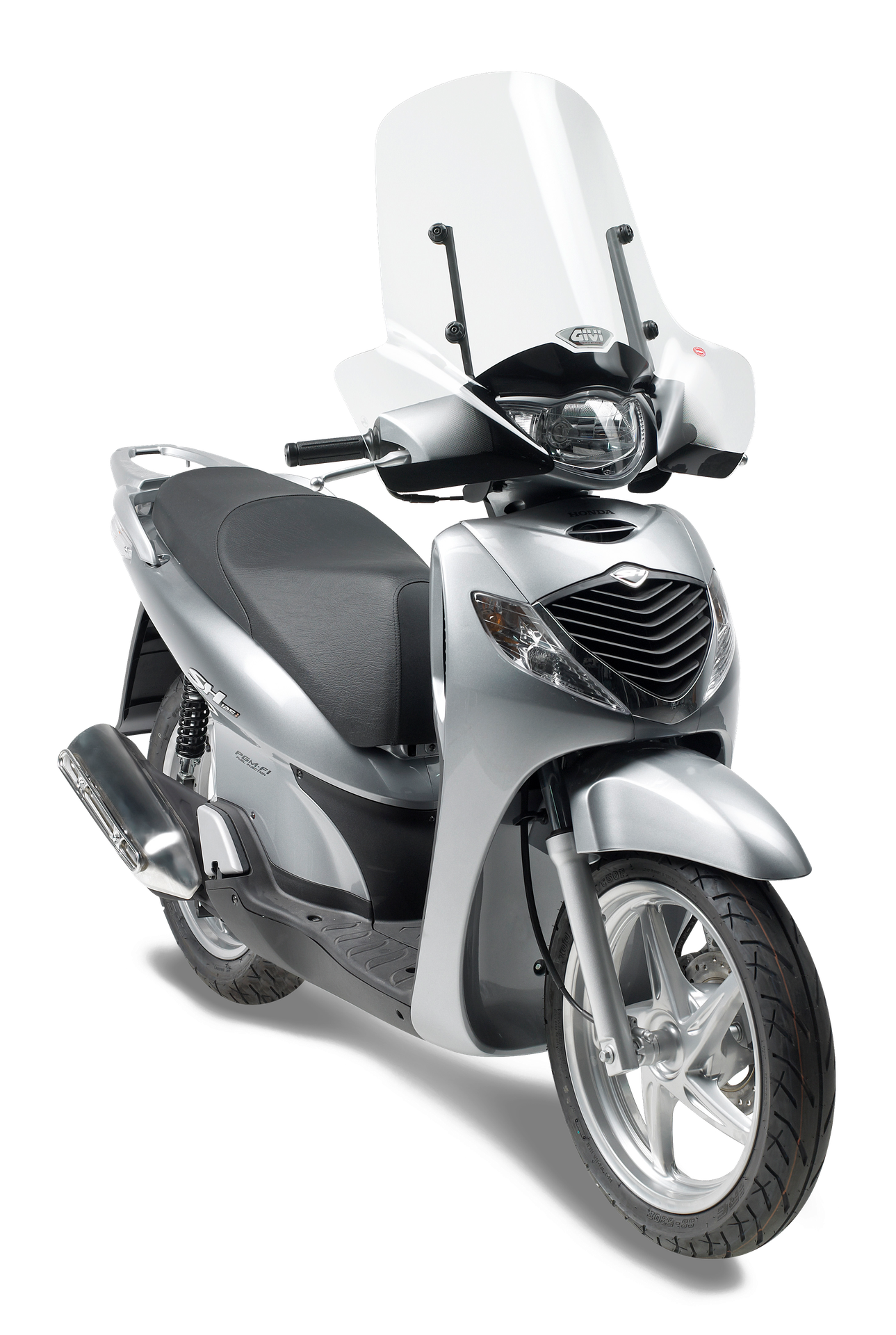 A311A specific fitting kit GIVI mounted with 313A on Honda SH 150i (05)