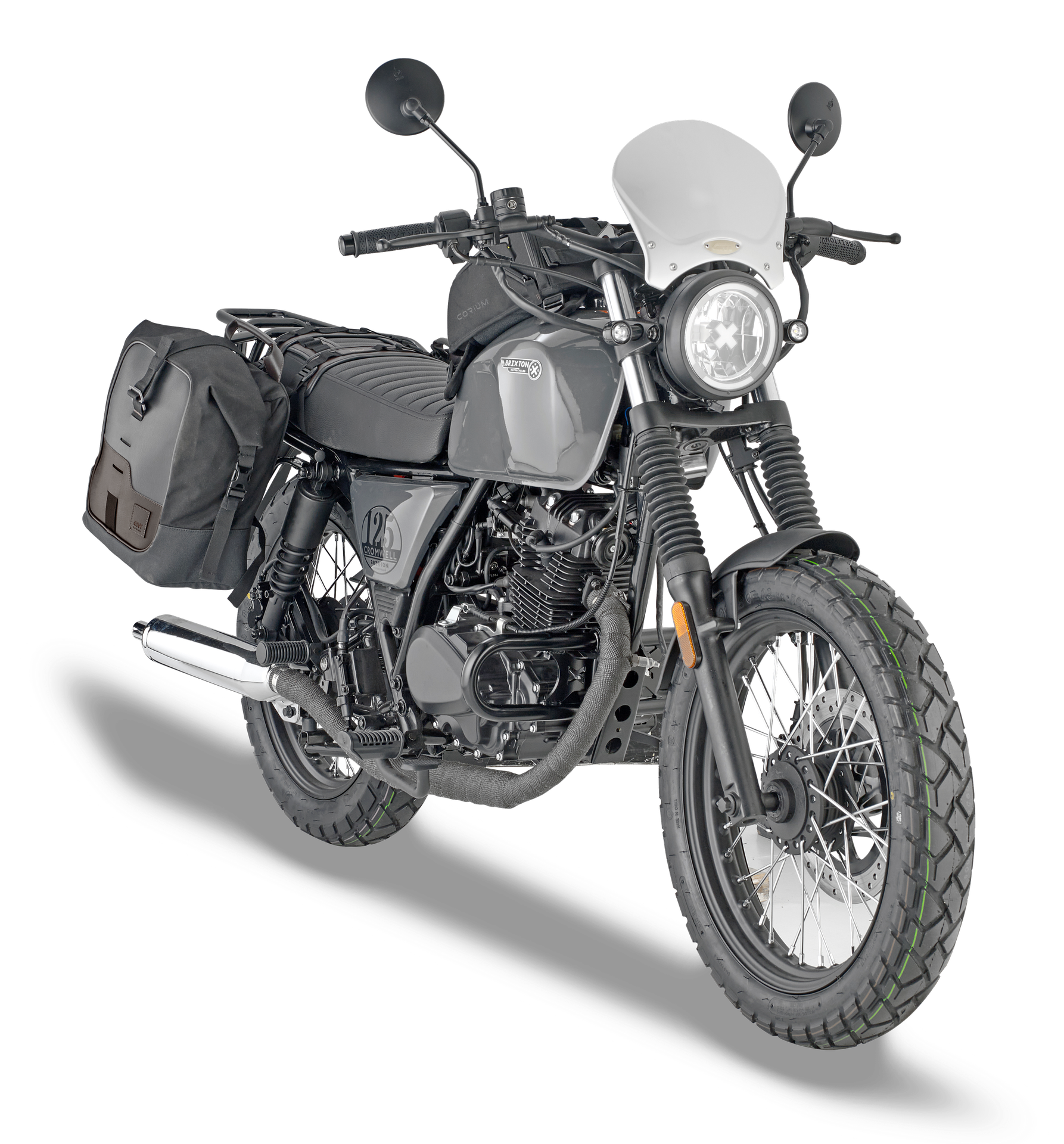 AL9610A specific fitting kit GIVI mounted with 100AL on Brixton Cromwell 125 (22)