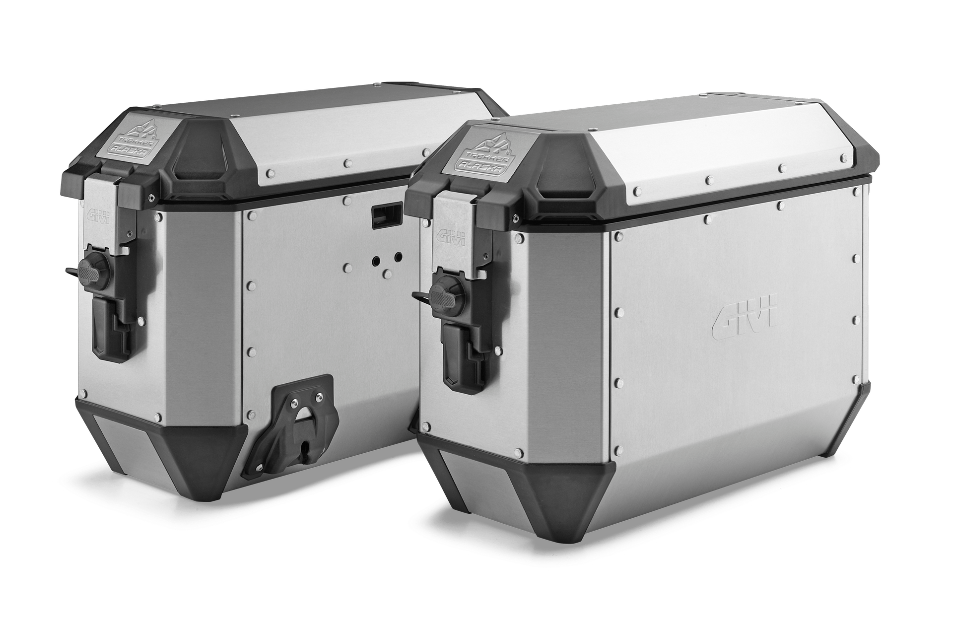 ALA36APACK2 Coppia di valigie laterali MONOKEY® Trekker Alaska in alluminio naturale - Valigie & Bauletti Monokey® System ALA36APACK2 