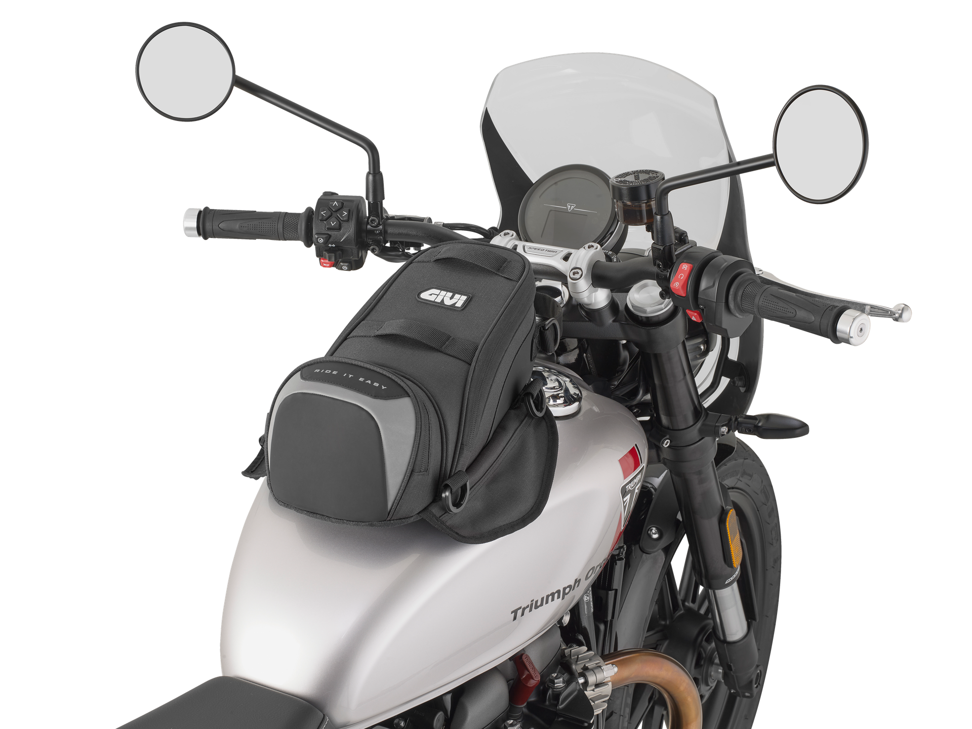 EASY02 Borsa da serbatoio. magnetica montata su Triumph speed twin 900 (25)