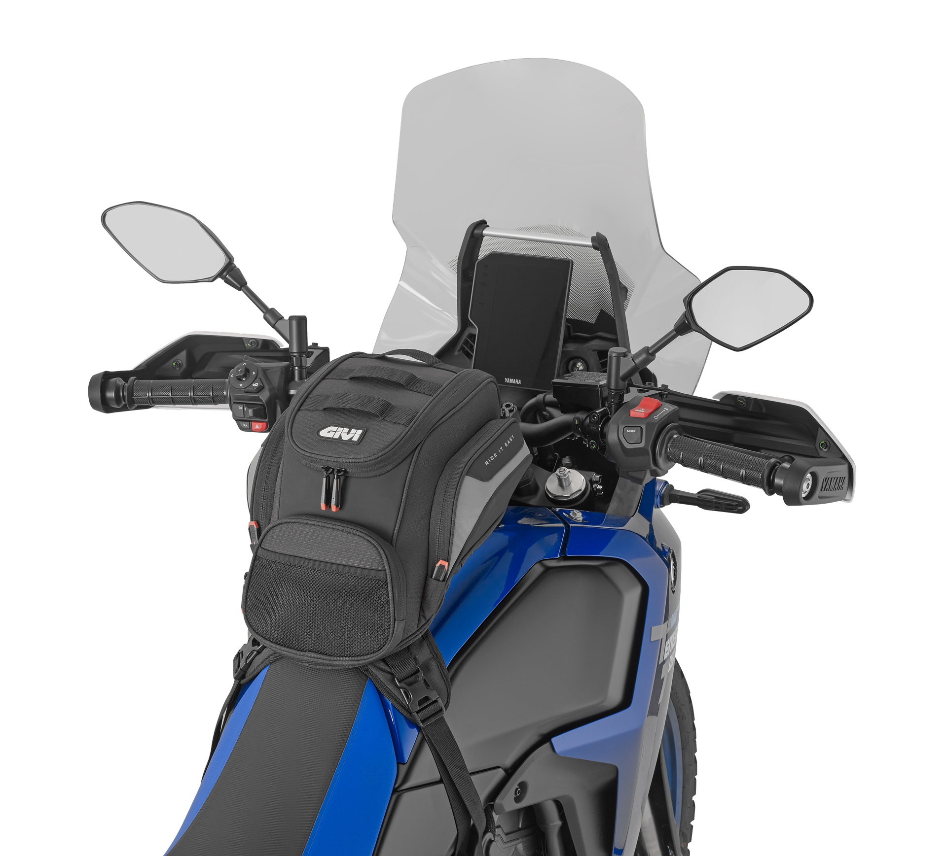 EASY06 Borsa da serbatoio con sistema acinghie montata su Yamaha Tenere 700 (25)