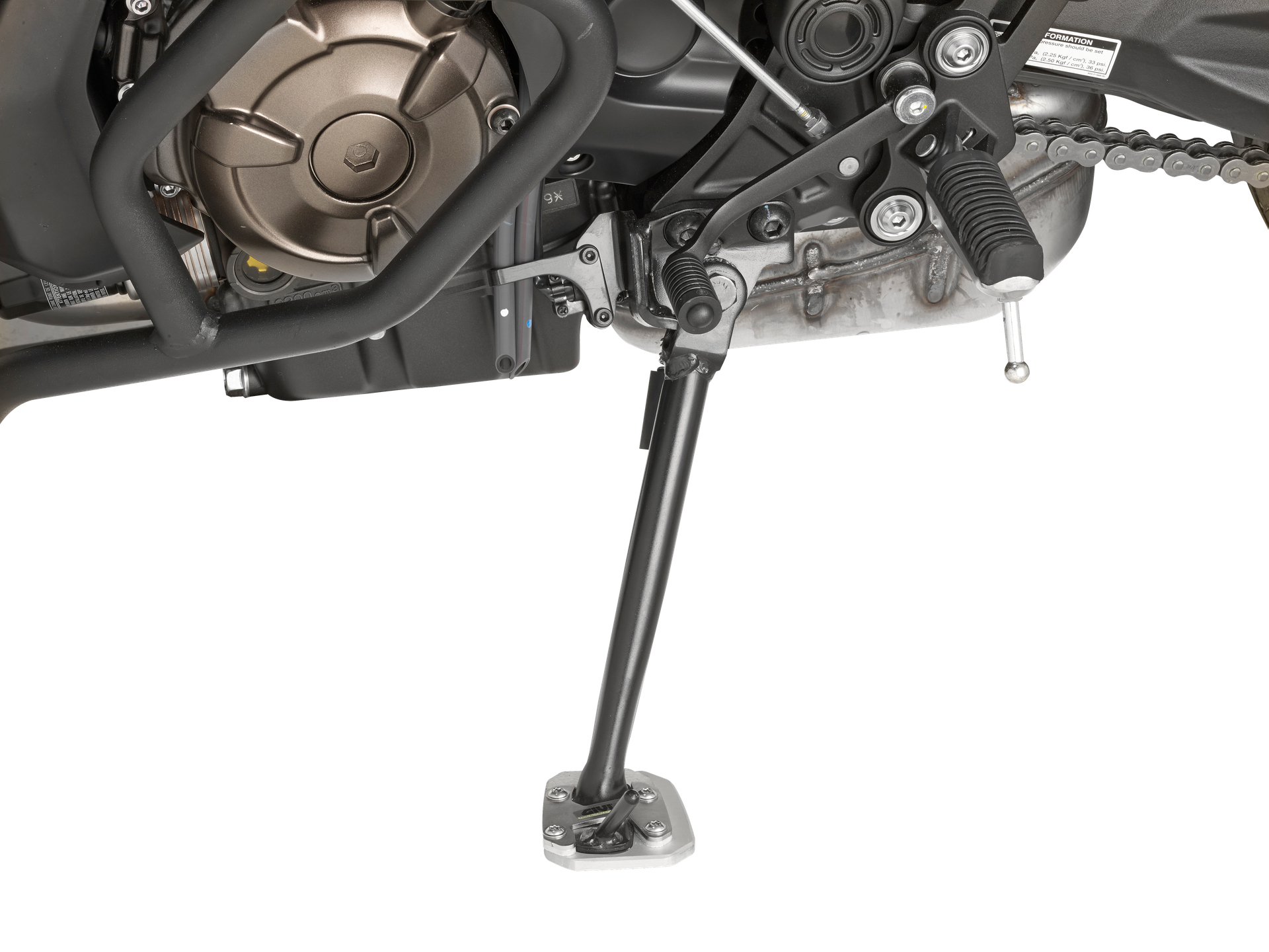 ES2130 side stand extension GIVI mounted on Yamaha MT-07 Tracer (16)