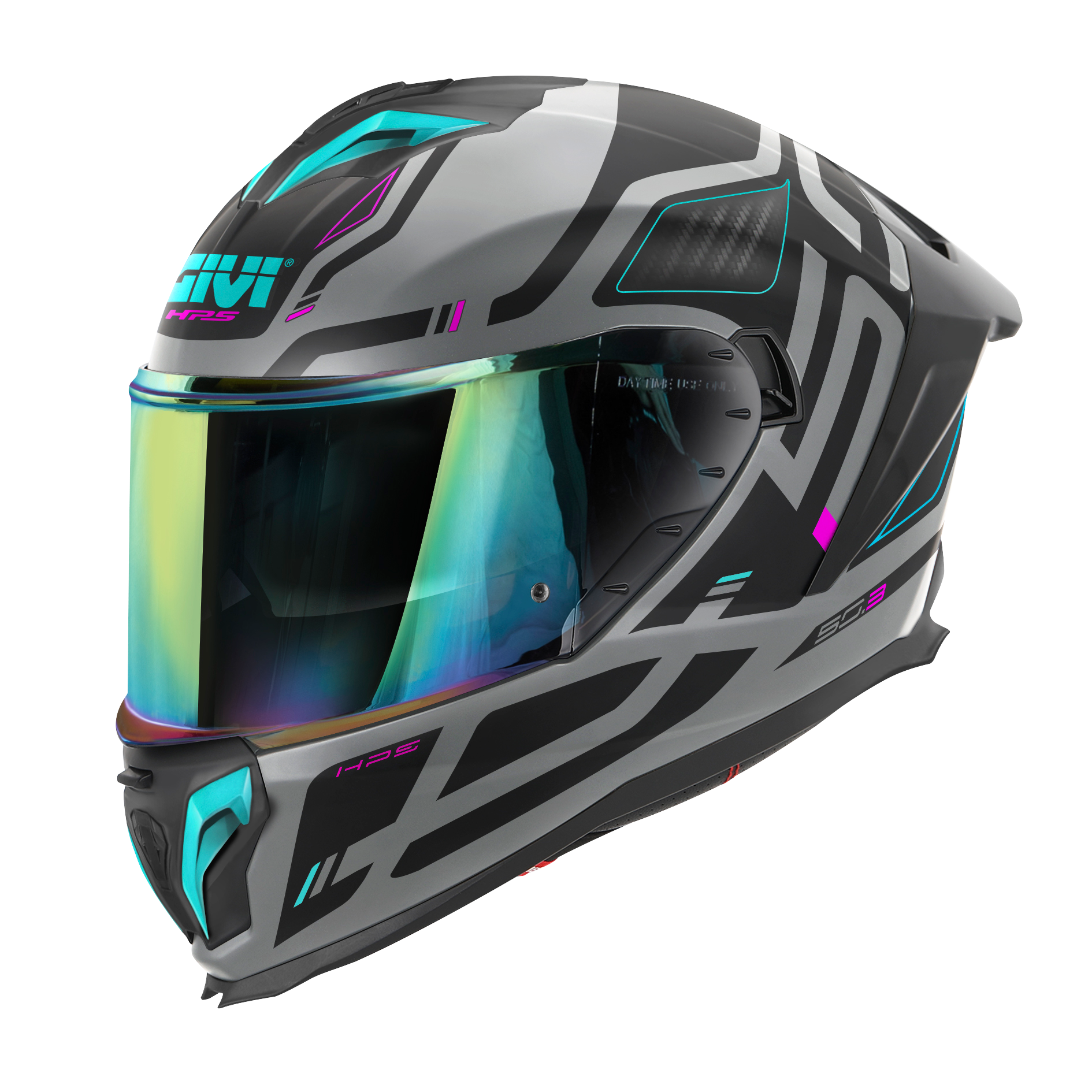 Helmet INTEGRALE 50.3 QUASAR (Grey matt ) GIVI article code: H503FQSGP; image still-life main left