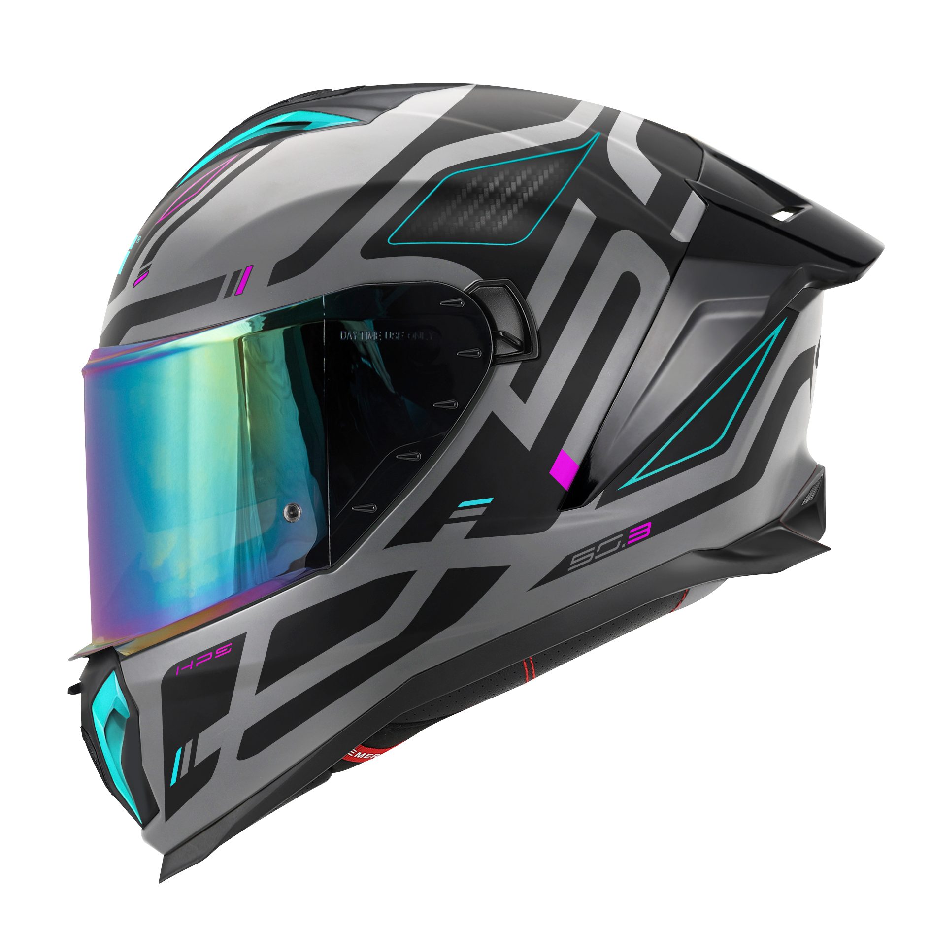 Helmet INTEGRALE 50.3 QUASAR (Grey matt ) GIVI article code: H503FQSGP; image still-life side left