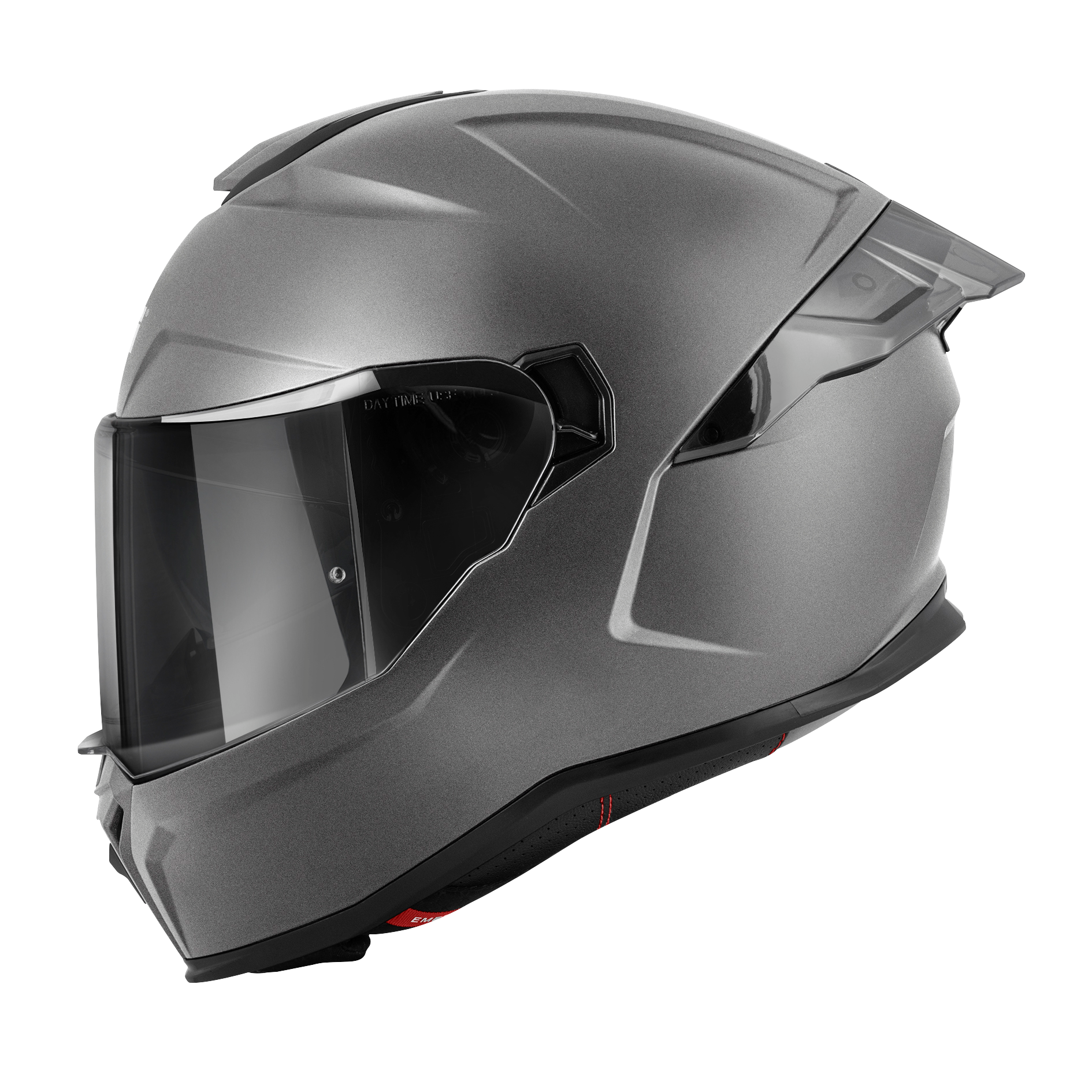 Helmet INTEGRALE 55.1 SOLID COLOR (Matt titanium) GIVI article code: H551BG768; image still-life side left